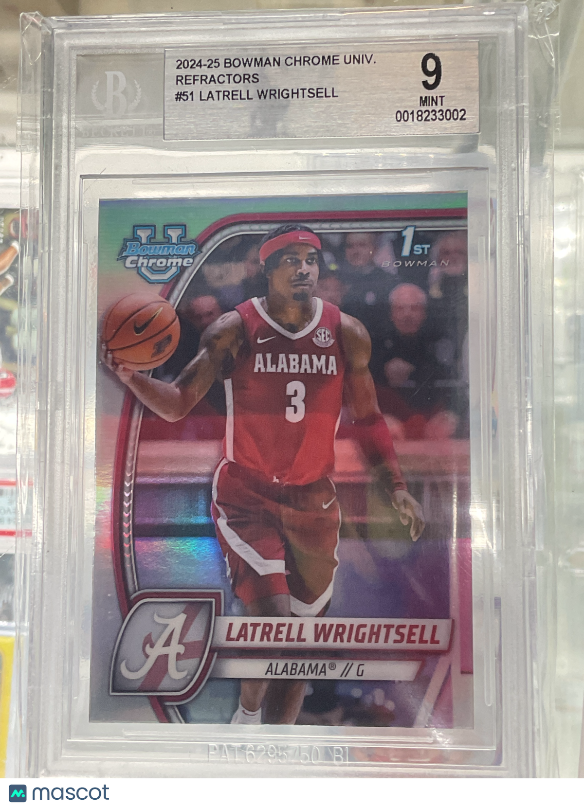 2024-25 Bowman U Chrome Latrell Wrightsell Refractor BGS 9 Alabama