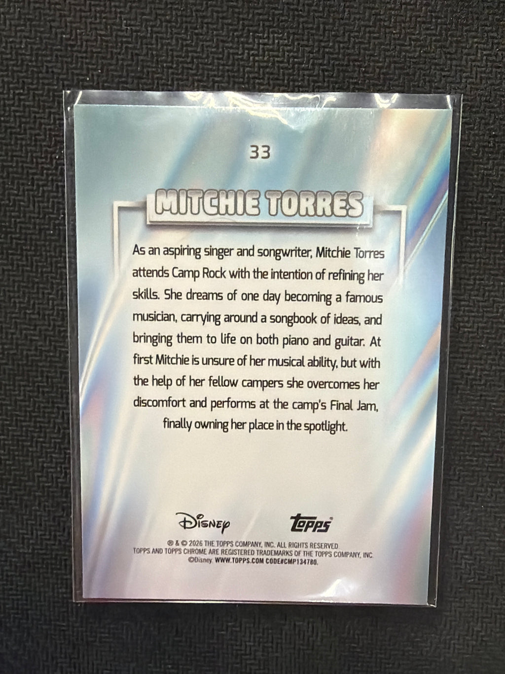 2026 Topps Chrome Disney Mitchie Torres Purple /75 Demi Lovato