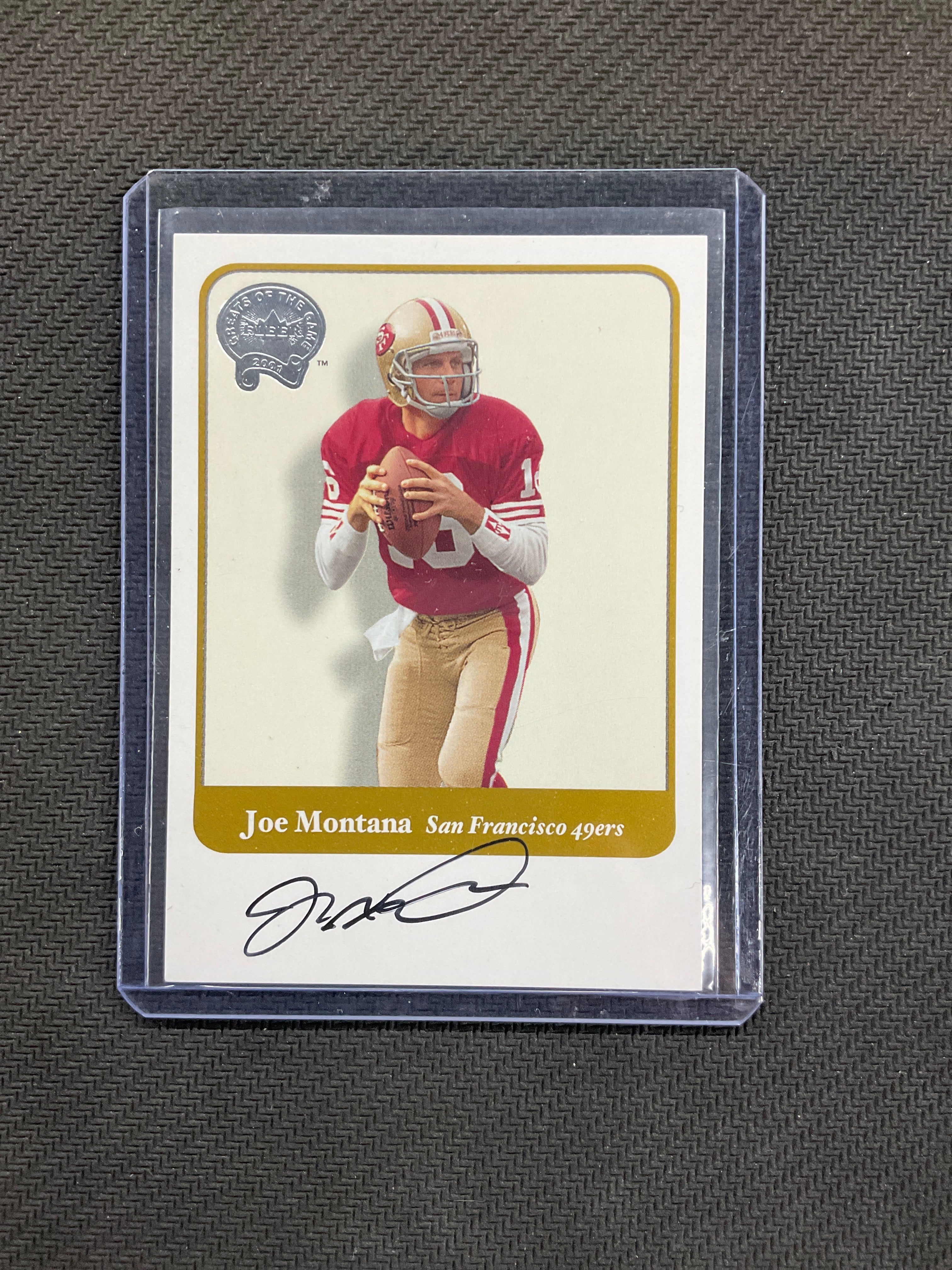2002 Fleer Throwbacks Greats of The Game Joe Montana Auto 49ers