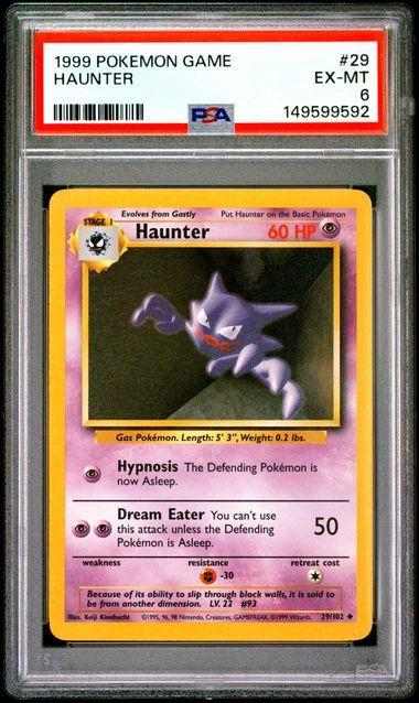 1999 Pokemon Base Haunter 29 PSA 6