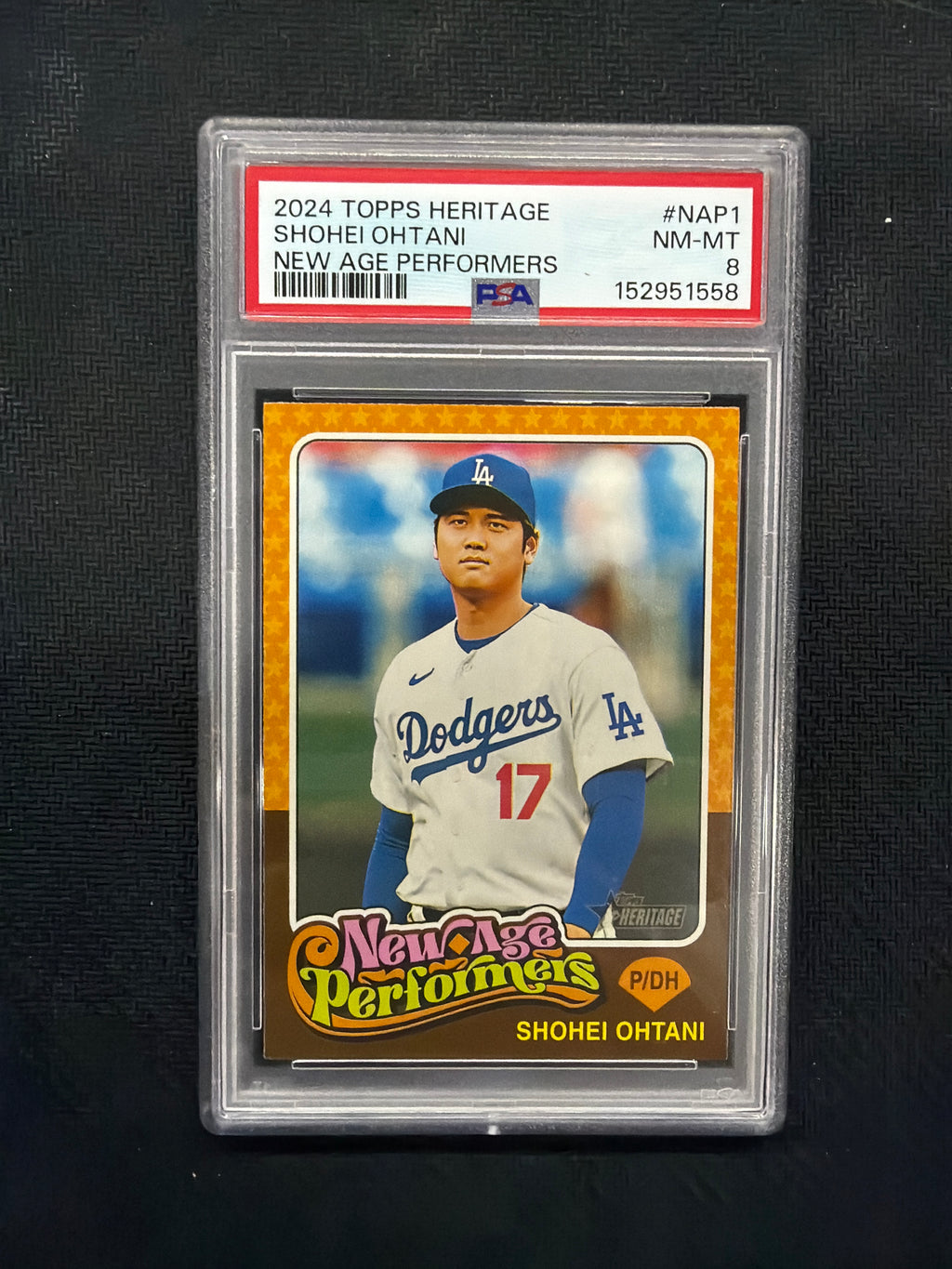 2024 Topps Heritage Shohei Ohtani New Age Performers PSA 8 Dodgers