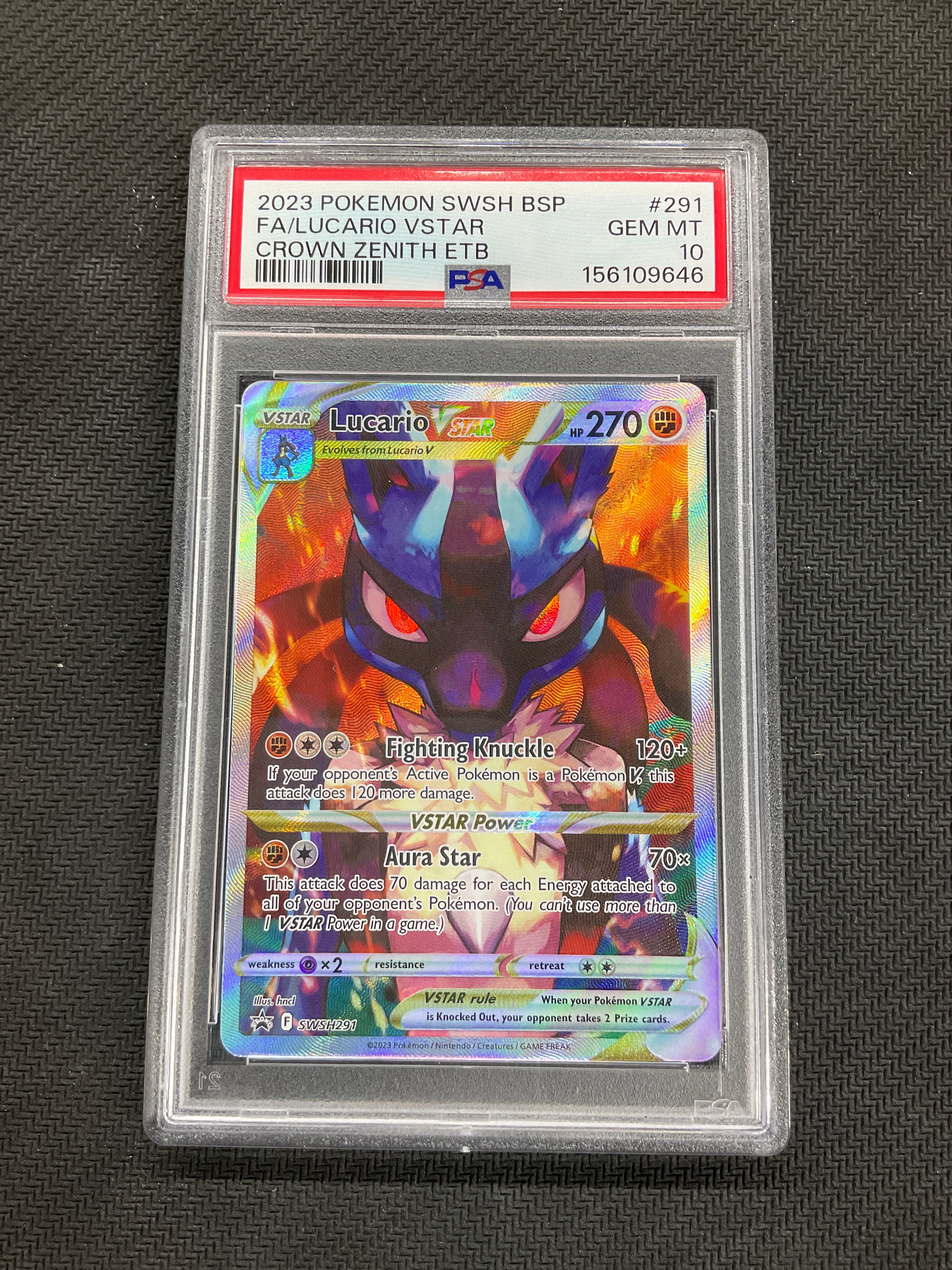 2024 Pokemon Crown Zenith Elite Trainer Promo Lucario VSTAR #291 PSA 10