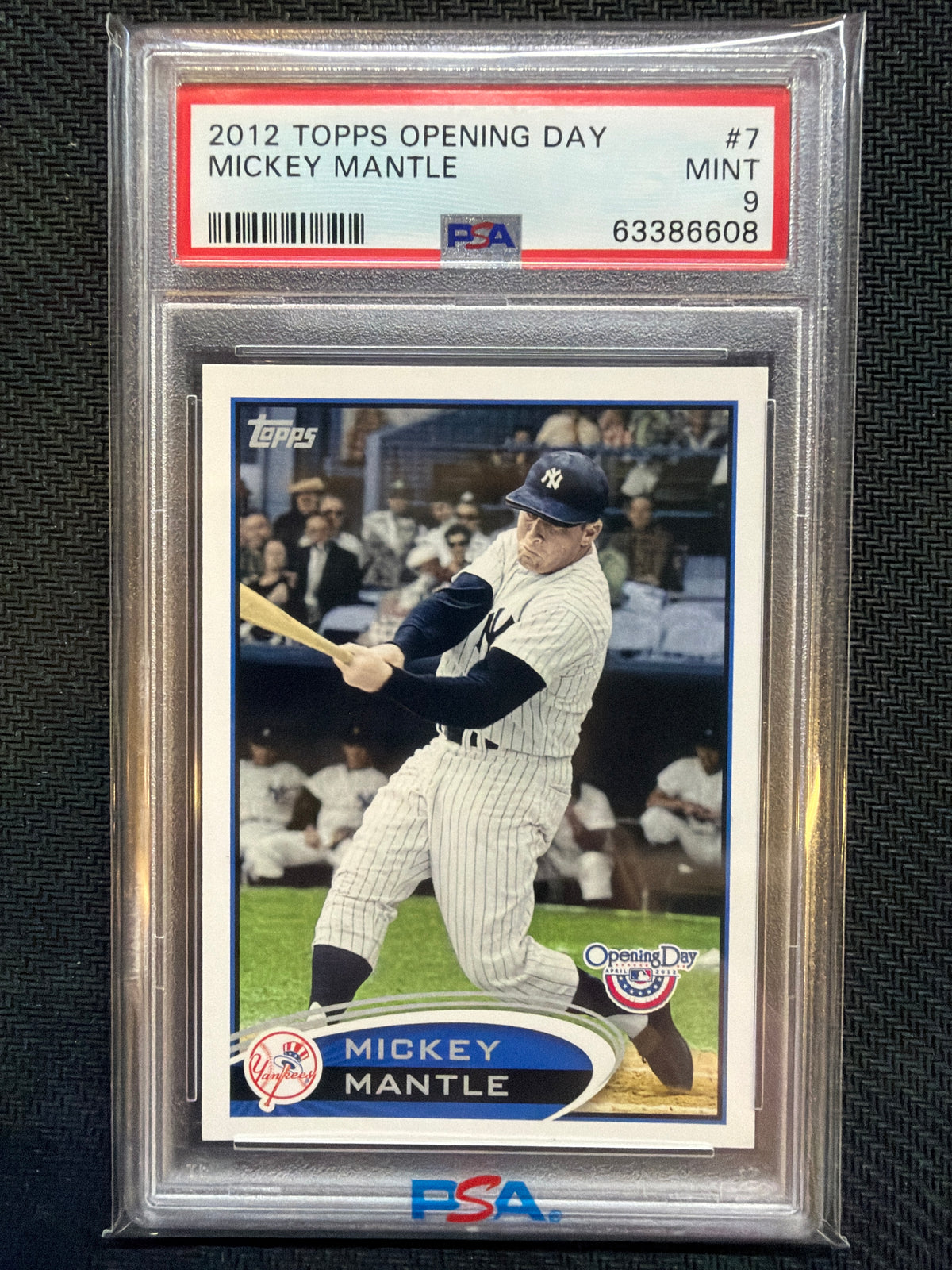 2012 Topps Opening Day Mickey Mantle #7 PSA 9 Yankees