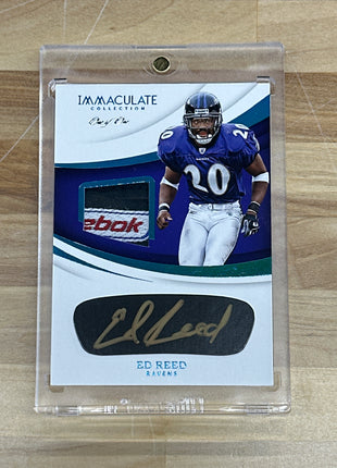 2018 Immaculate Ed Reed Patch Auto Reebok Tag 1/1 Ravens