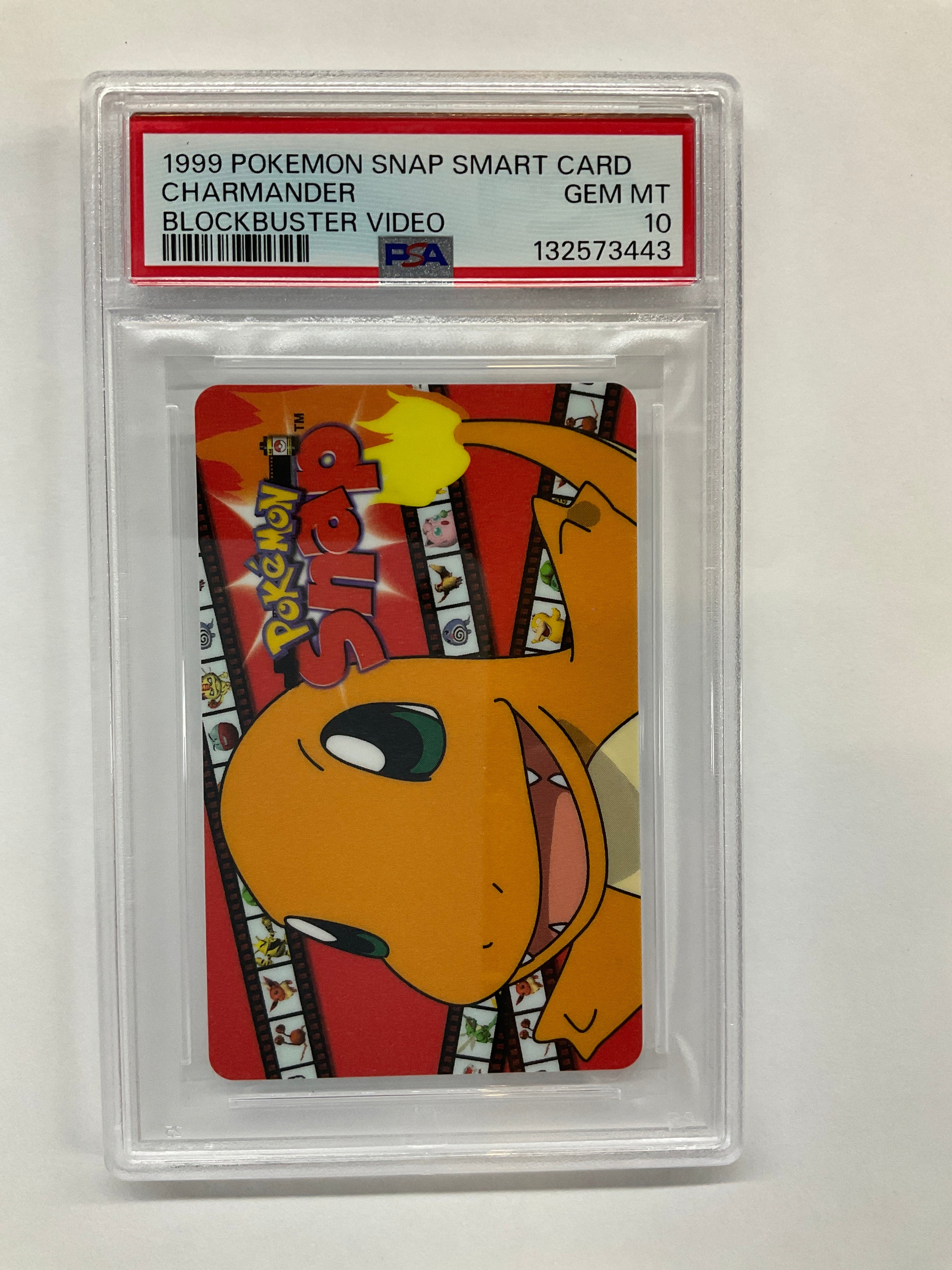 1999 Pokemon Snap Smart Card Blockbuster Video Charmander PSA 10
