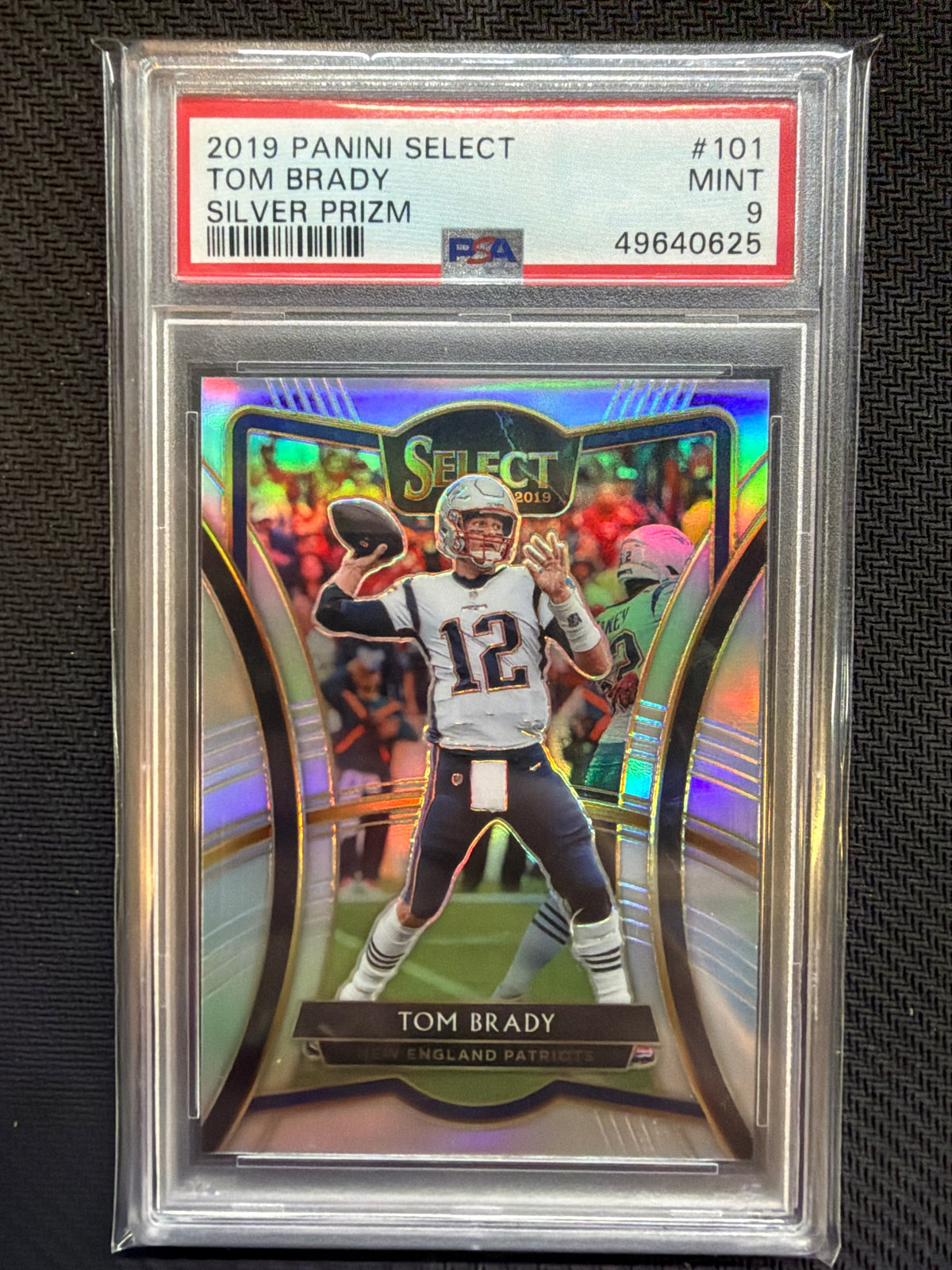 2019 Panini Select Tom Brady Silver Prizm #101 PSA 9 Patriots