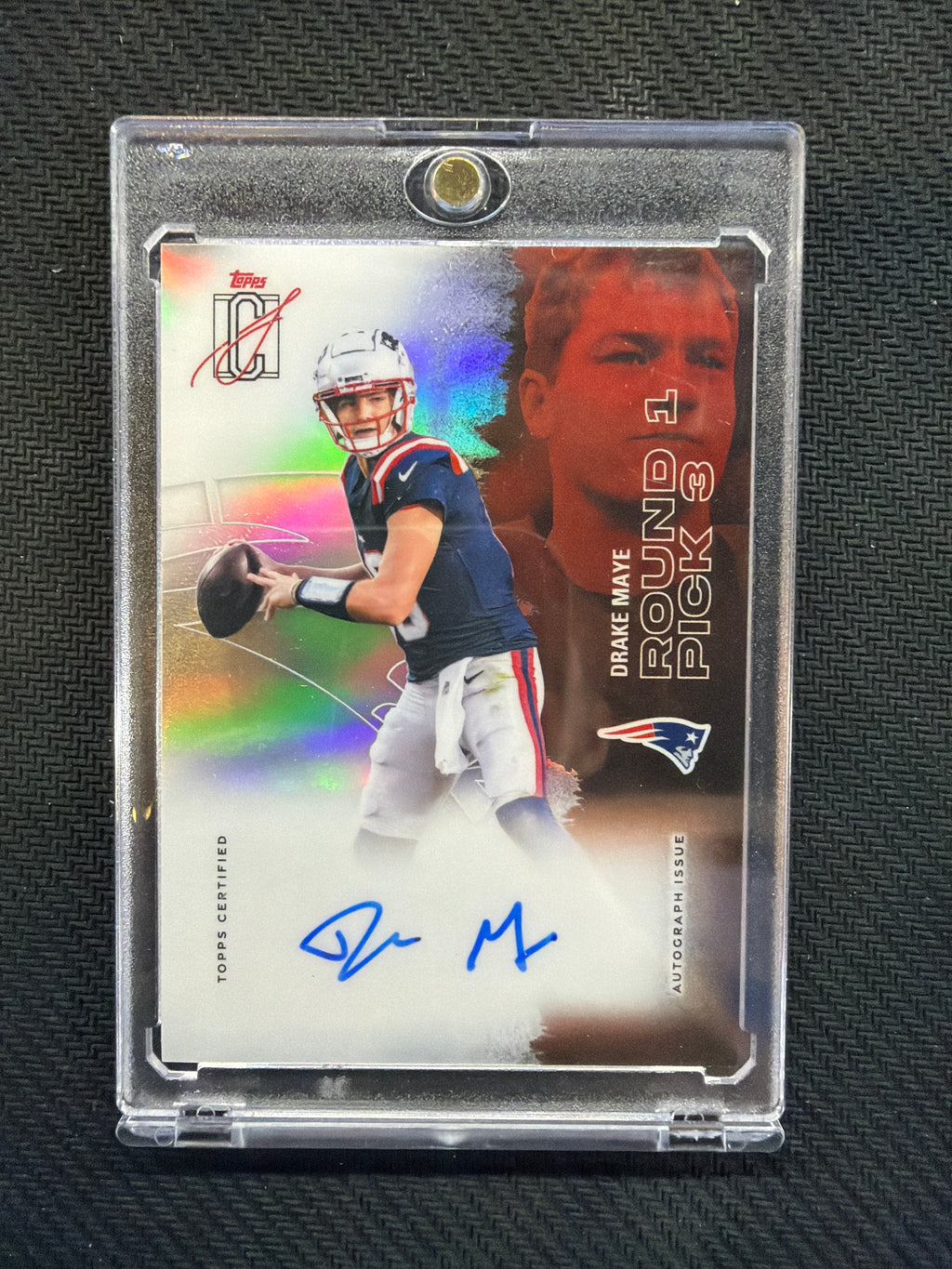 2025 Topps Signature Drake Maye Auto Silver Refractor Patriots