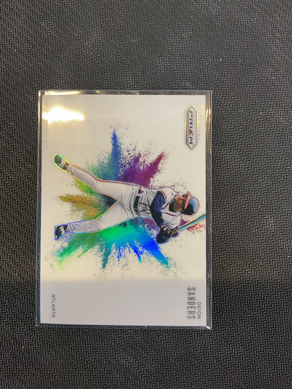 2025 Panini Prizm Deion Sanders Color Blast #1 Atlanta Braves