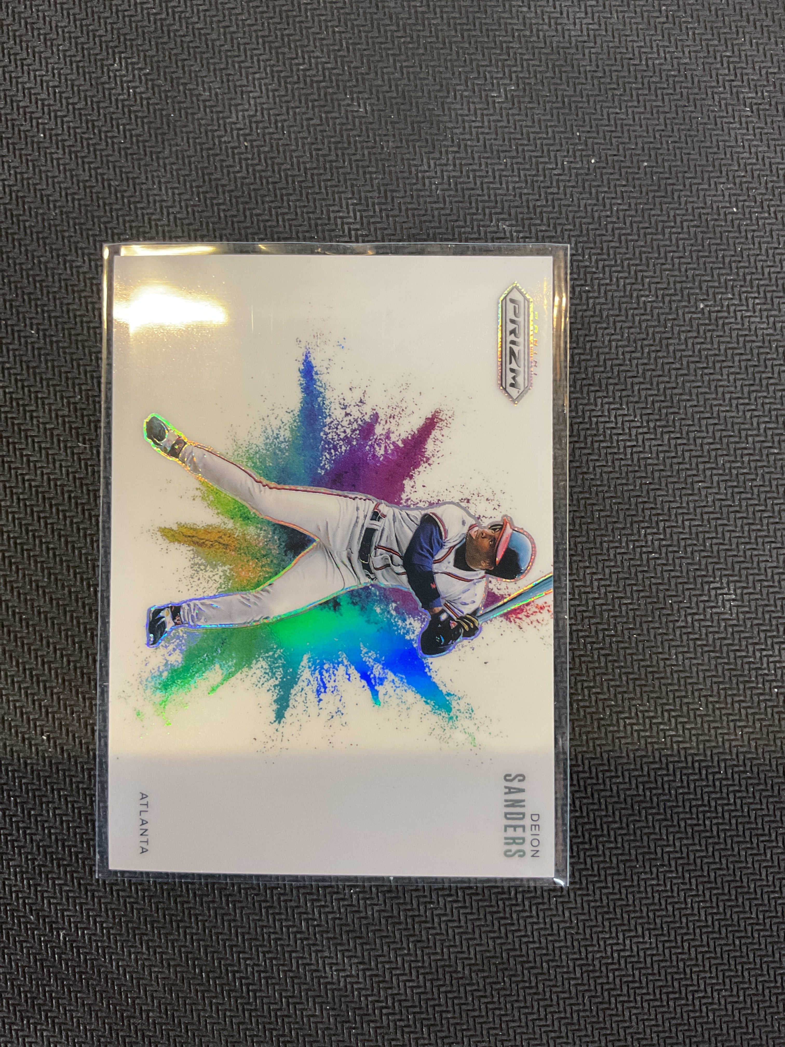 2025 Panini Prizm Deion Sanders Color Blast #1 Atlanta Braves