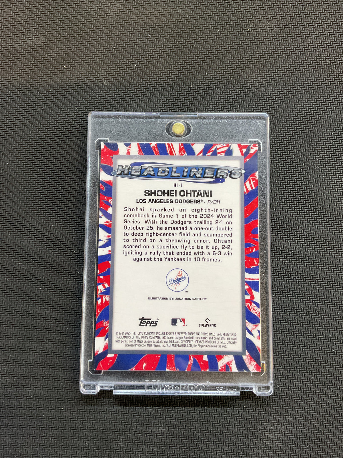 2025 Topps Finest Shohei Ohtani Headliners Case Hit Dodgers