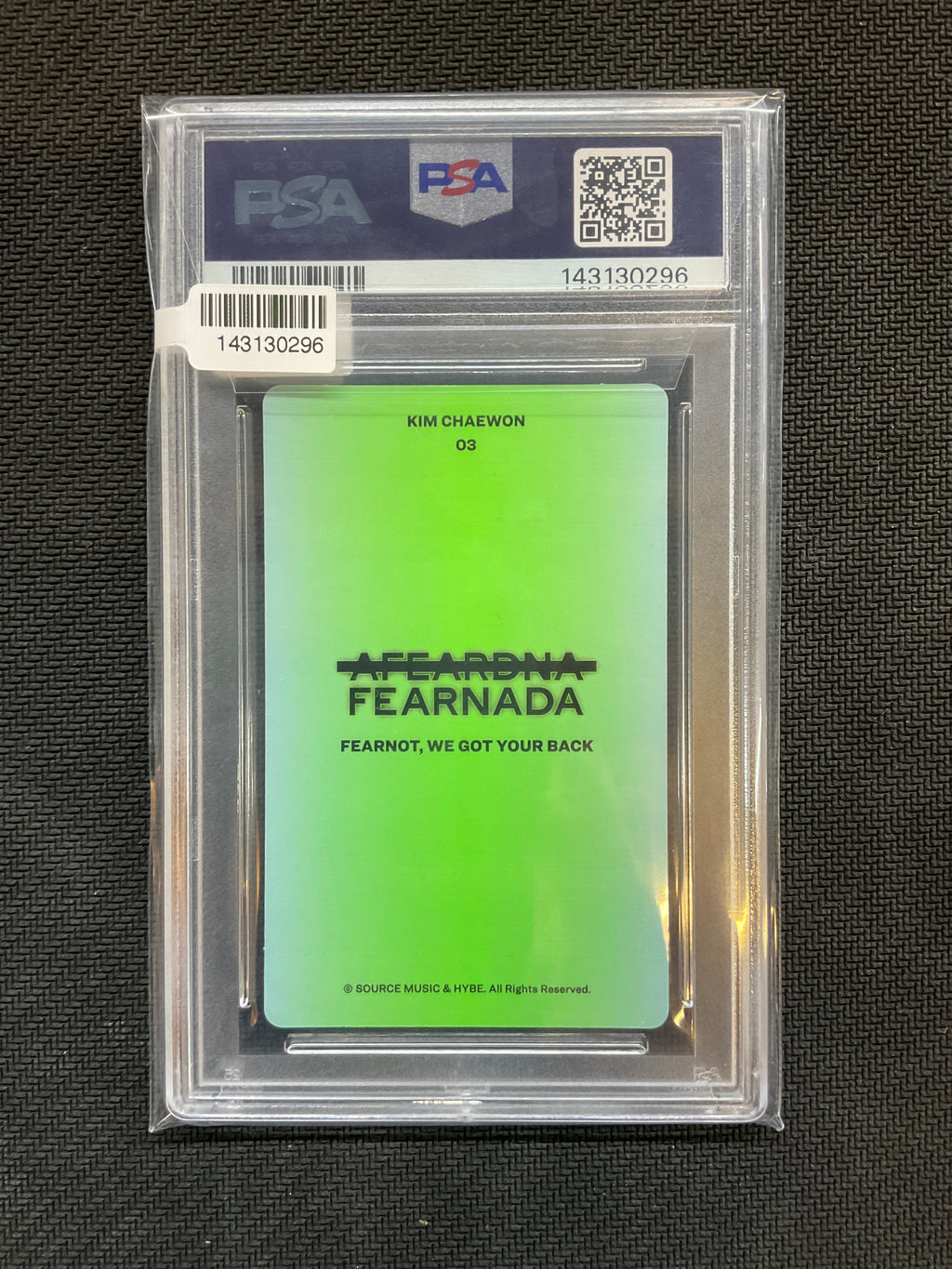 2024 Le Sserafim Fernada S/S Kim Chaewon Official MD PC PSA 10