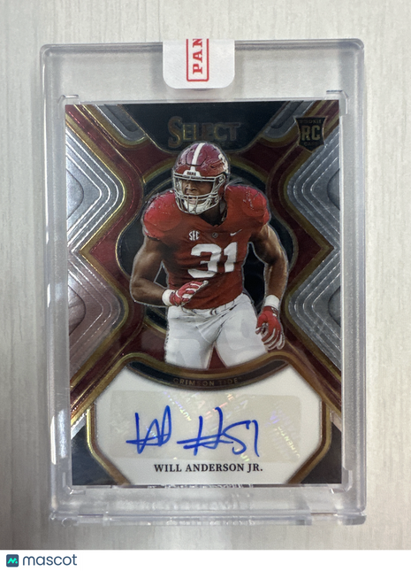 2023 Select Draft Picks Will Anderson Jr. Rookie Auto Alabama