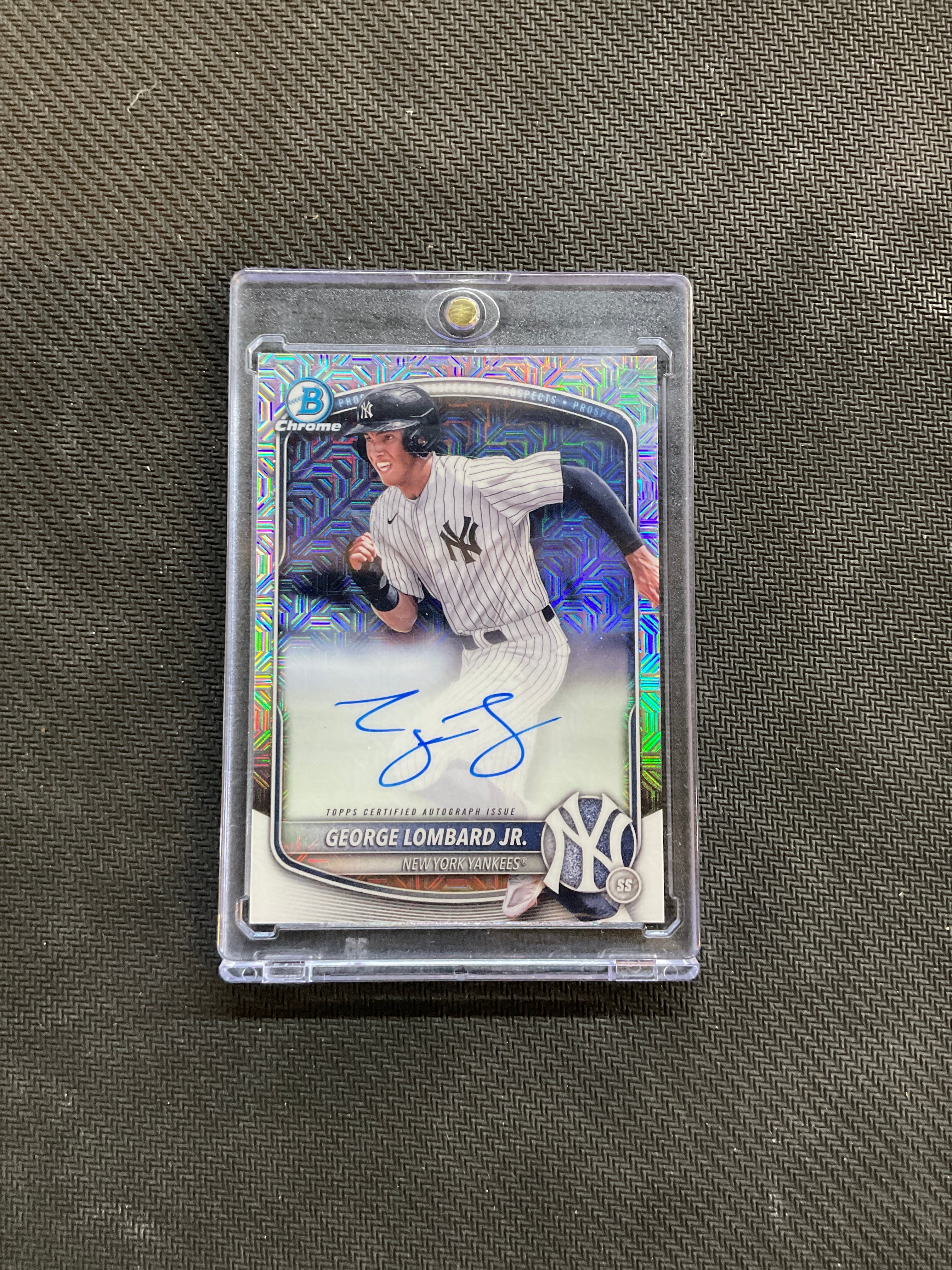2025 Bowman Chrome George Lombard Jr. Mega Box Mojo Auto Yankees