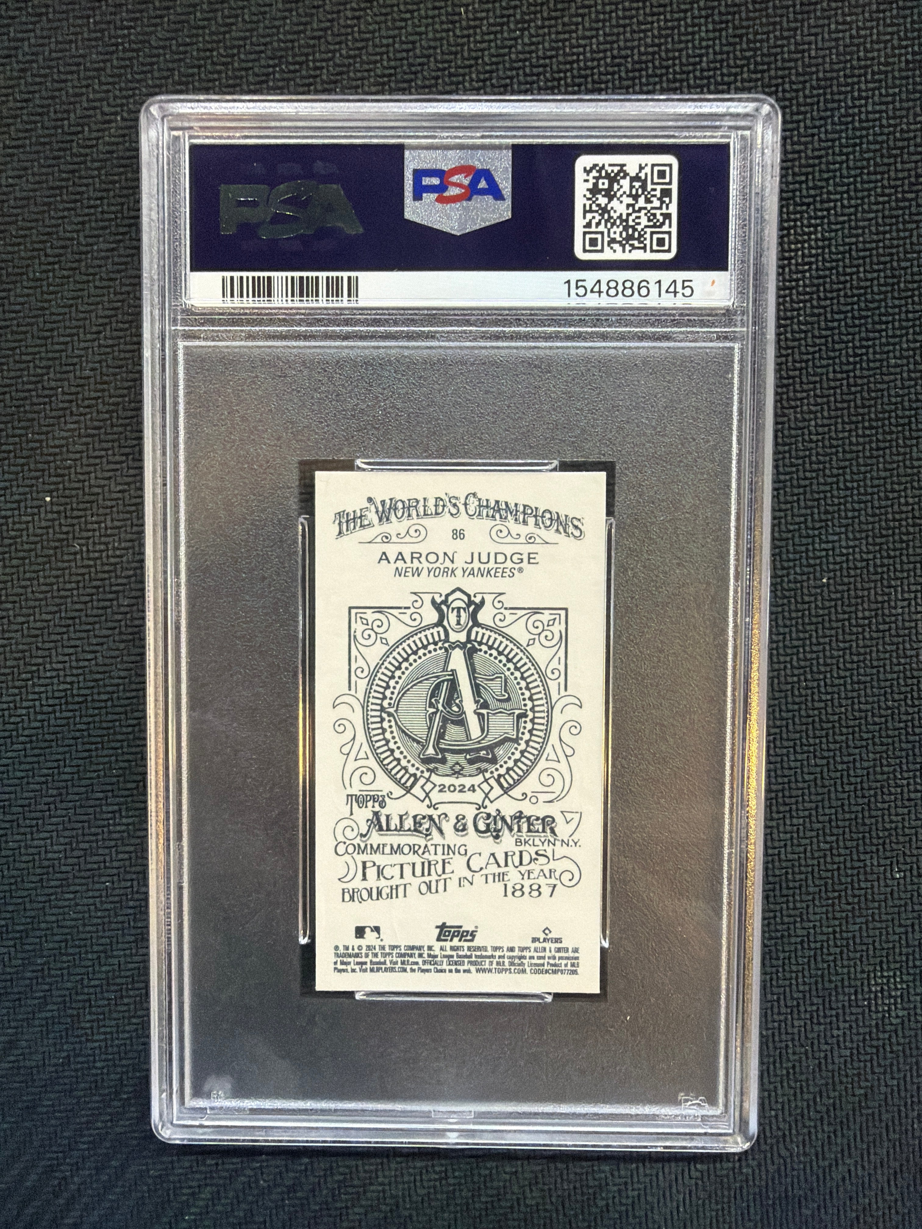 2024 Allen Ginter Aaron Judge Mini Allen Ginter Back PSA 9