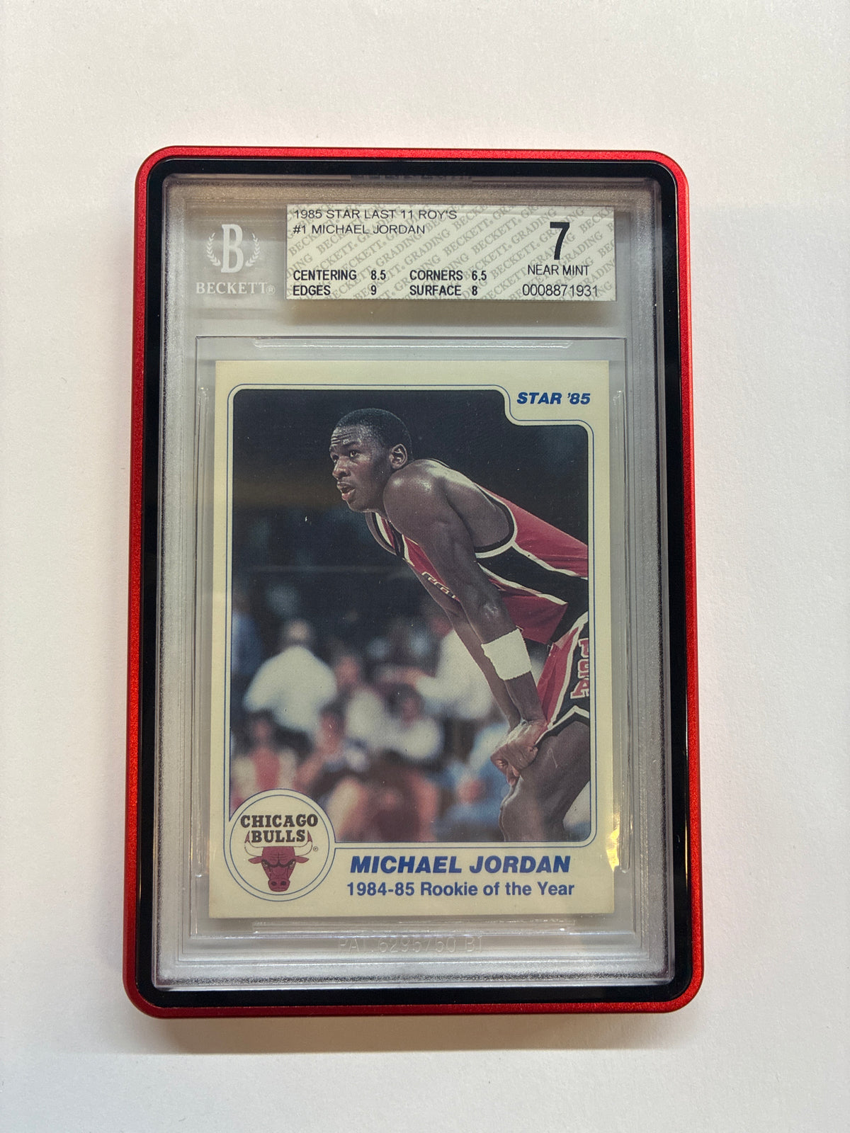 1985 Star Michael Jordan Last 11 ROY's BGS 7 Bulls