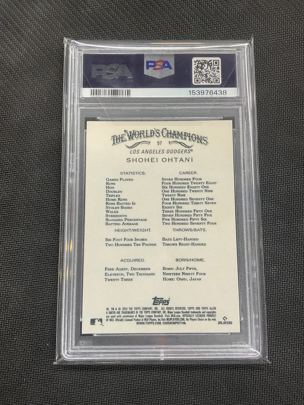 2024 Allen & Ginter Shohei Ohtani #97 PSA 10 Dodgers