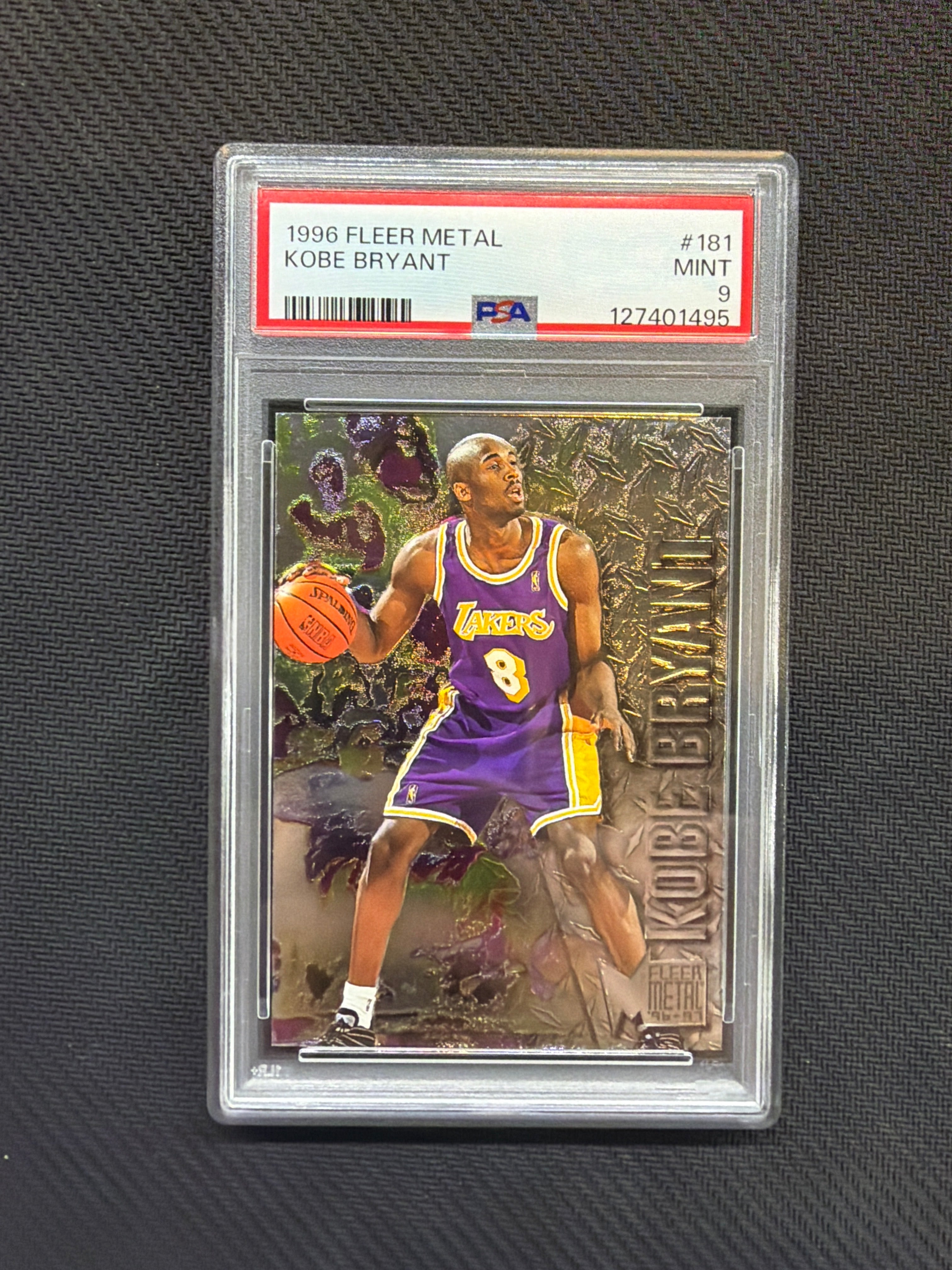 1996 Fleer Metal Kobe Bryant Rookie #181 PSA 9