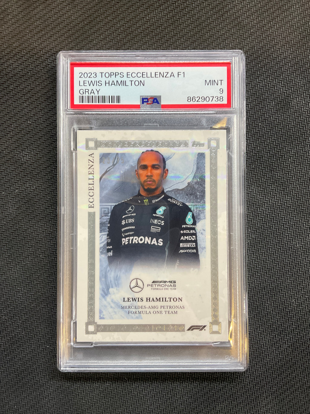 2023 Topps Eccellenza F1 Lewis Hamilton Gray PSA 9 738