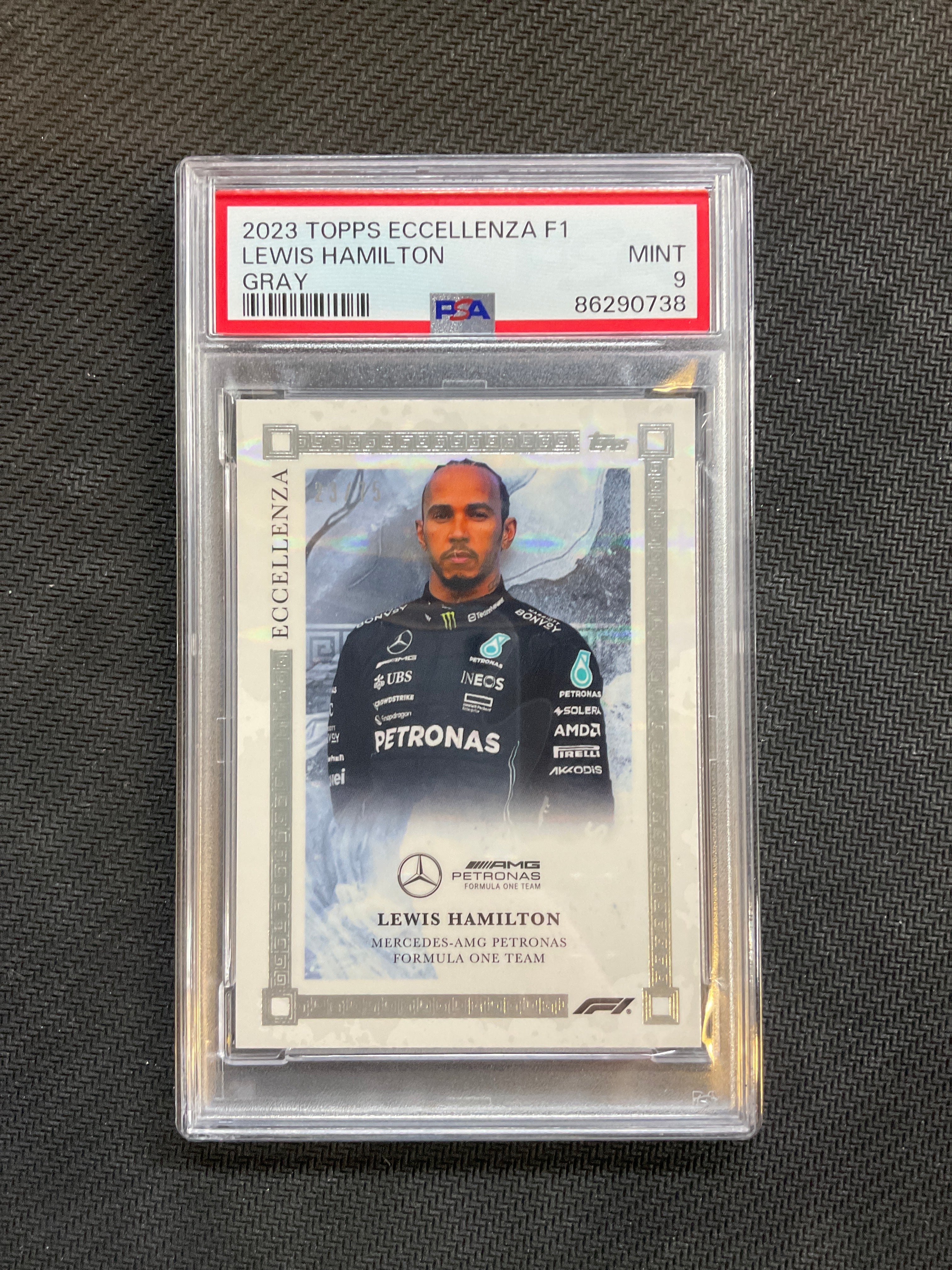 2023 Topps Eccellenza F1 Lewis Hamilton Gray PSA 9 738