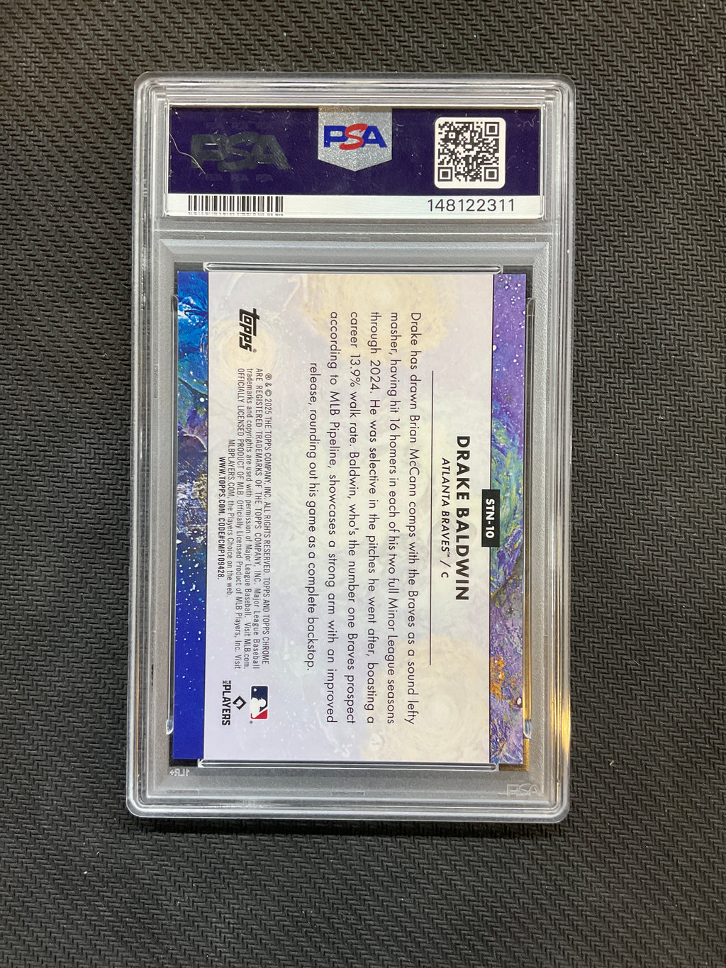 2025 Topps Chrome Cosmic Drake Baldwin Rookie Stars In The NIght PSA 9 Braves