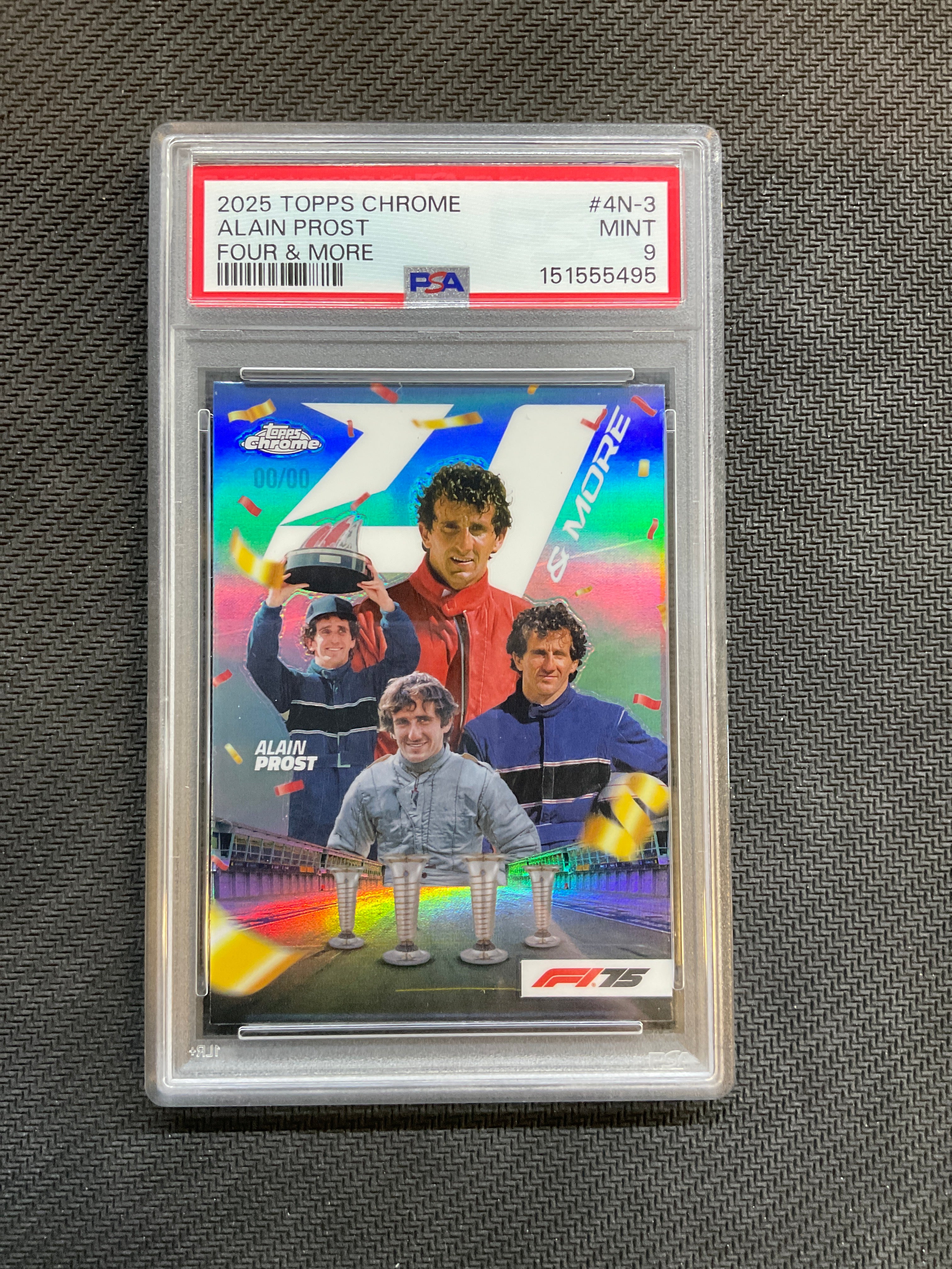 2025 Topps Chrome F1 Alain Prost Four & More PSA 9