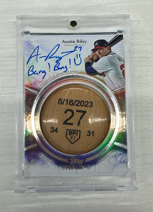 2025 Topps Sterling Austin Riley Bat Knob Auto 1/1 Braves