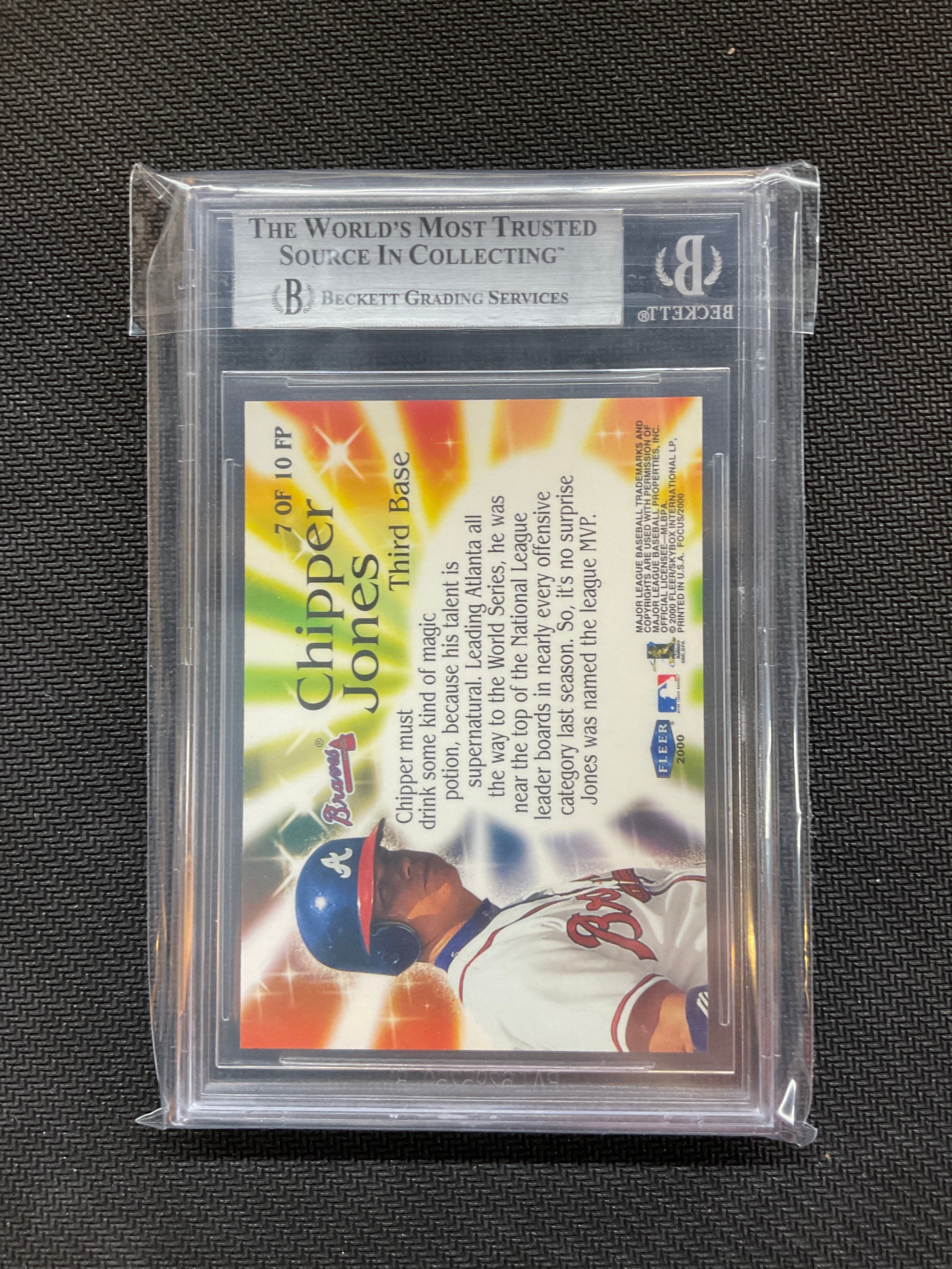 2000 Fleer Focus Chipper Jones Focus Pocus BGS 9 Braves