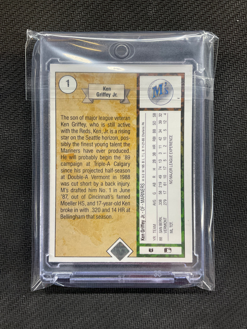 1989 Upper Deck Ken Griffey Jr. Rookie #1