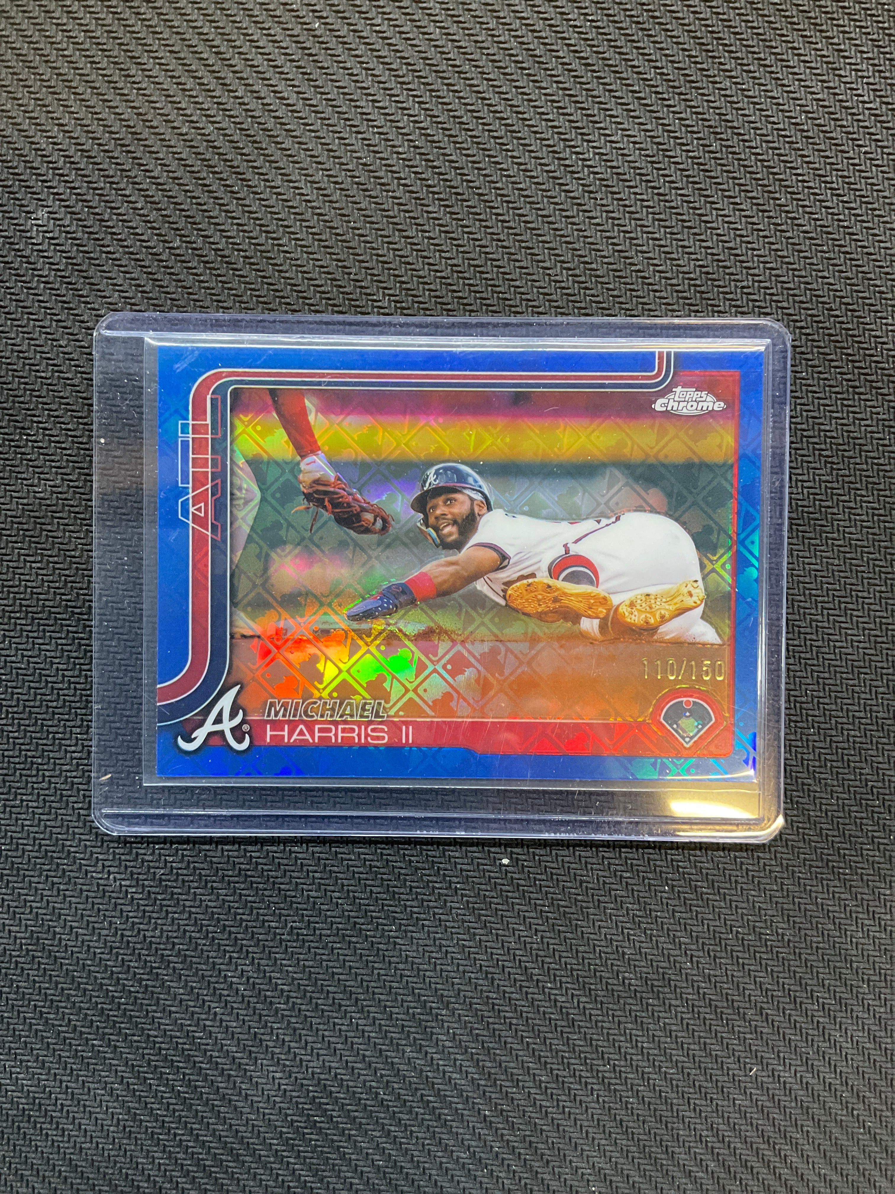 2025 Topps Chrome logofractor Michael Harris II Blue /150 Braves