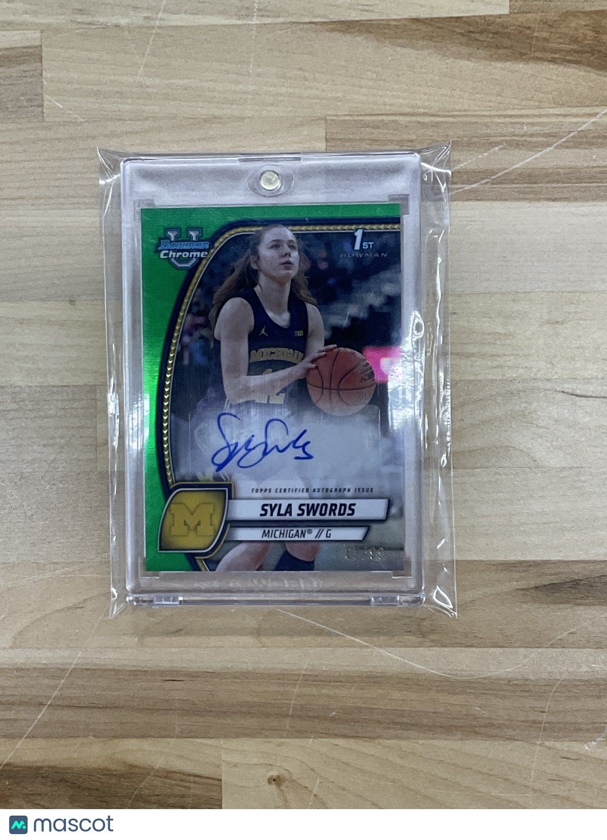 2024-25 Bowman U Syla Swords Green Auto /99 Michigan