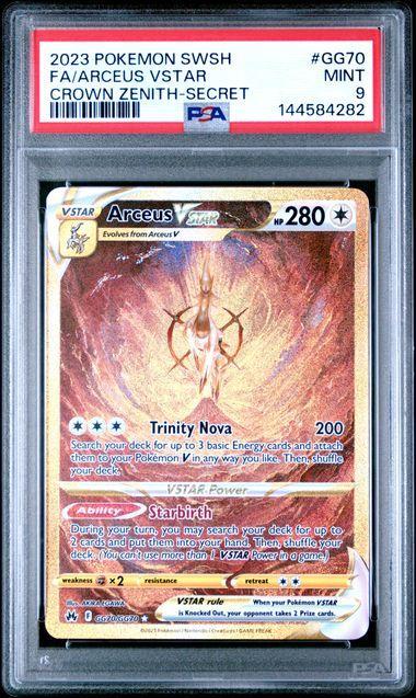 2023 Pokemon Crown Zenith Arceus Vstar GG70 PSA 9