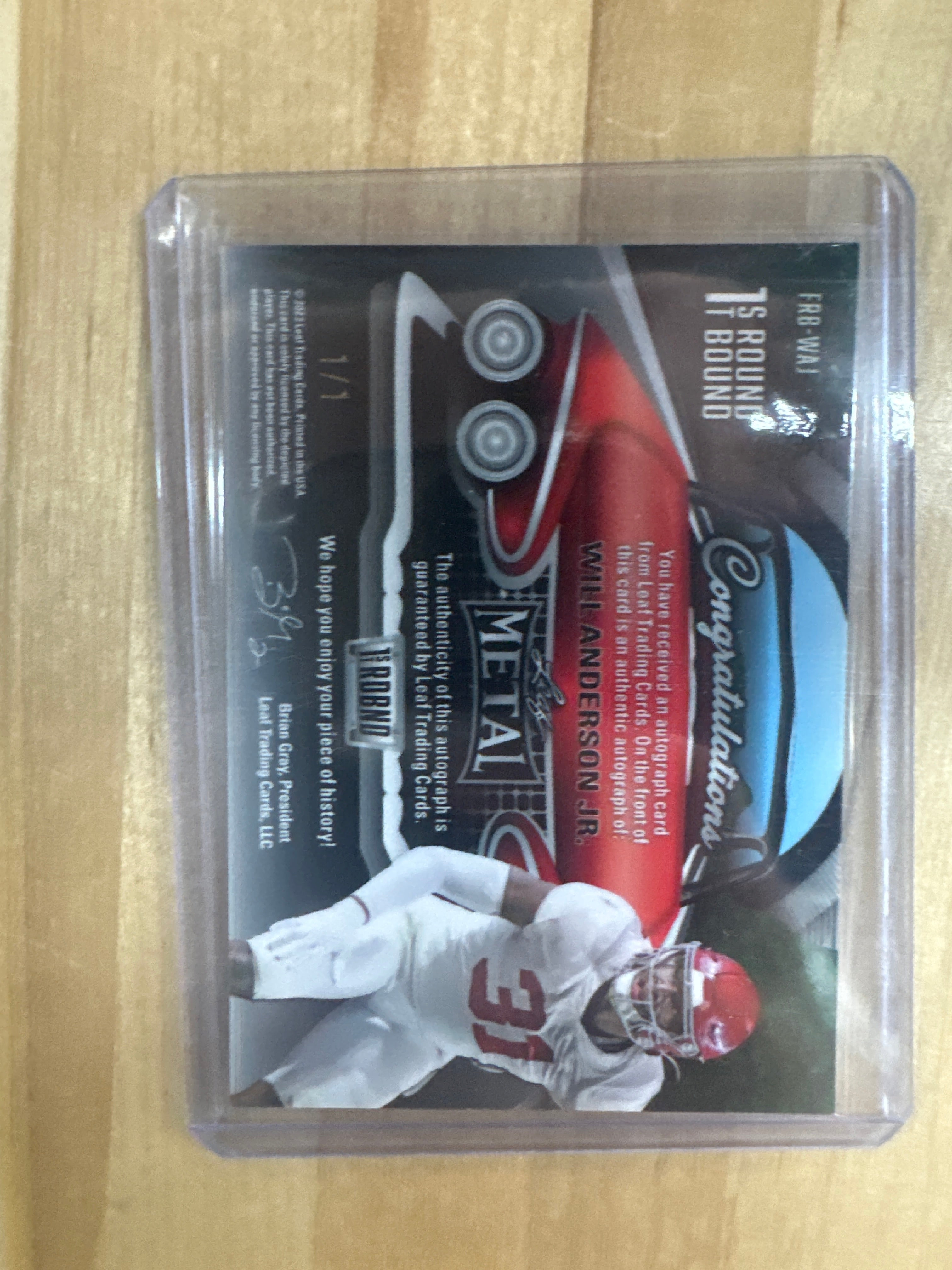 2023 Leaf Will Anderson 1st RDBND Auto 1/1 Yellow Alabama