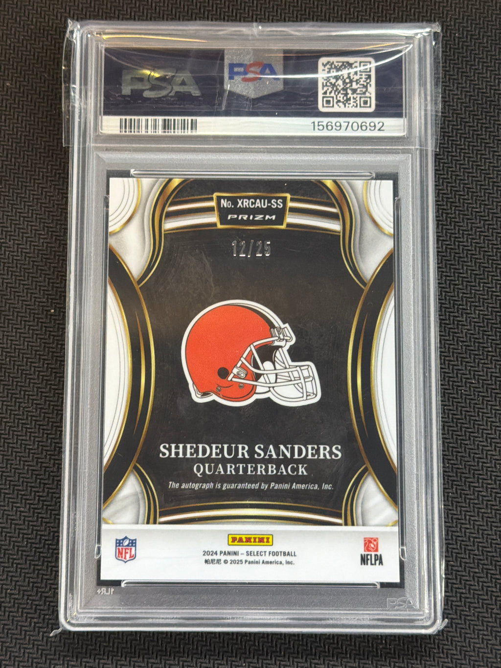 2024 Select XRC Shedeur Sanders Rookie Auto 12/25 JSY # OSA 19 692