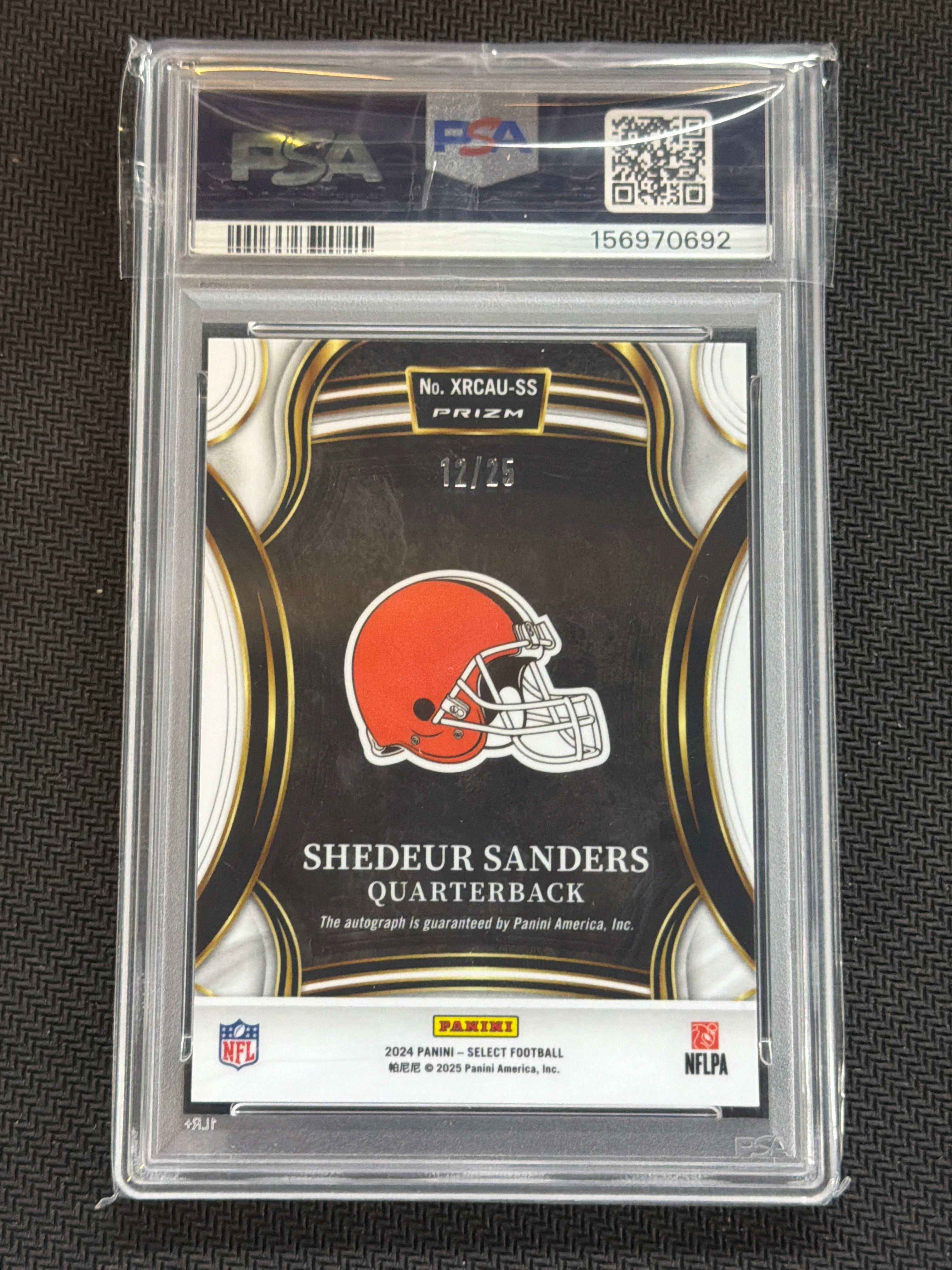 2024 Select XRC Shedeur Sanders Rookie Auto 12/25 JSY # OSA 19 692
