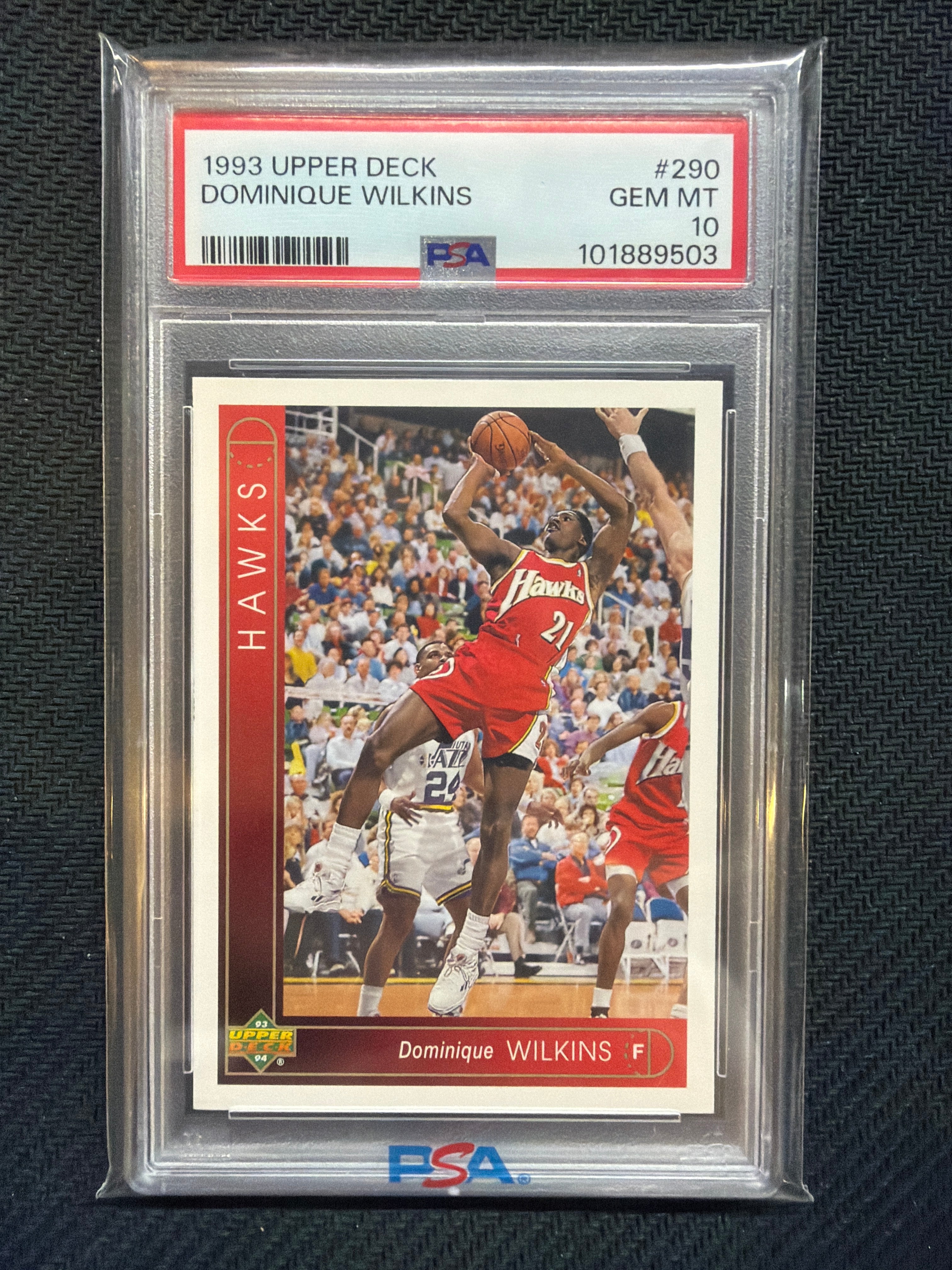 1993 Upper Deck Dominique Wilkins #290 PSA 10 Hawks