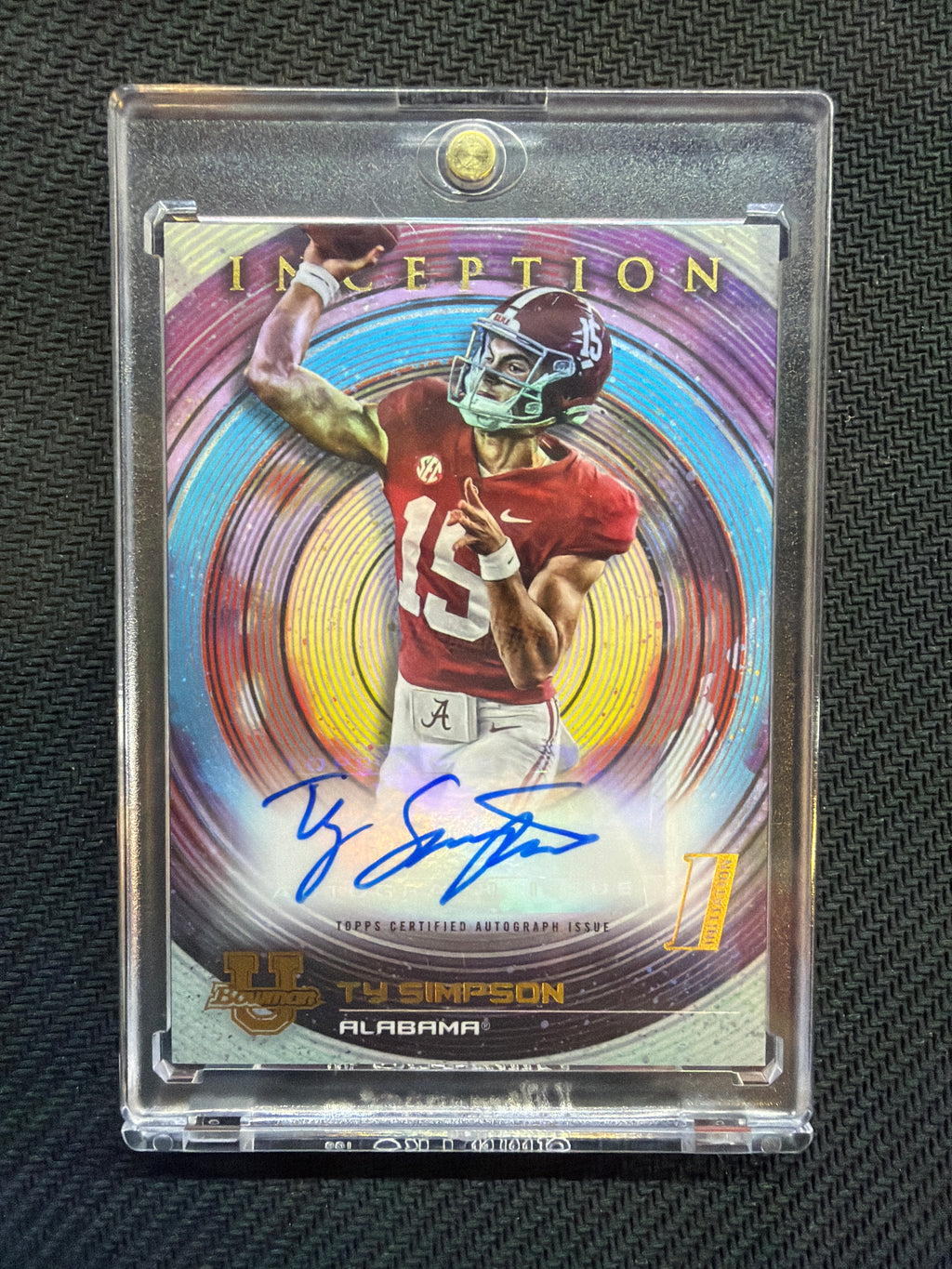2022 Bowman U Inception Ty Simpson Rookie Auto Alabama