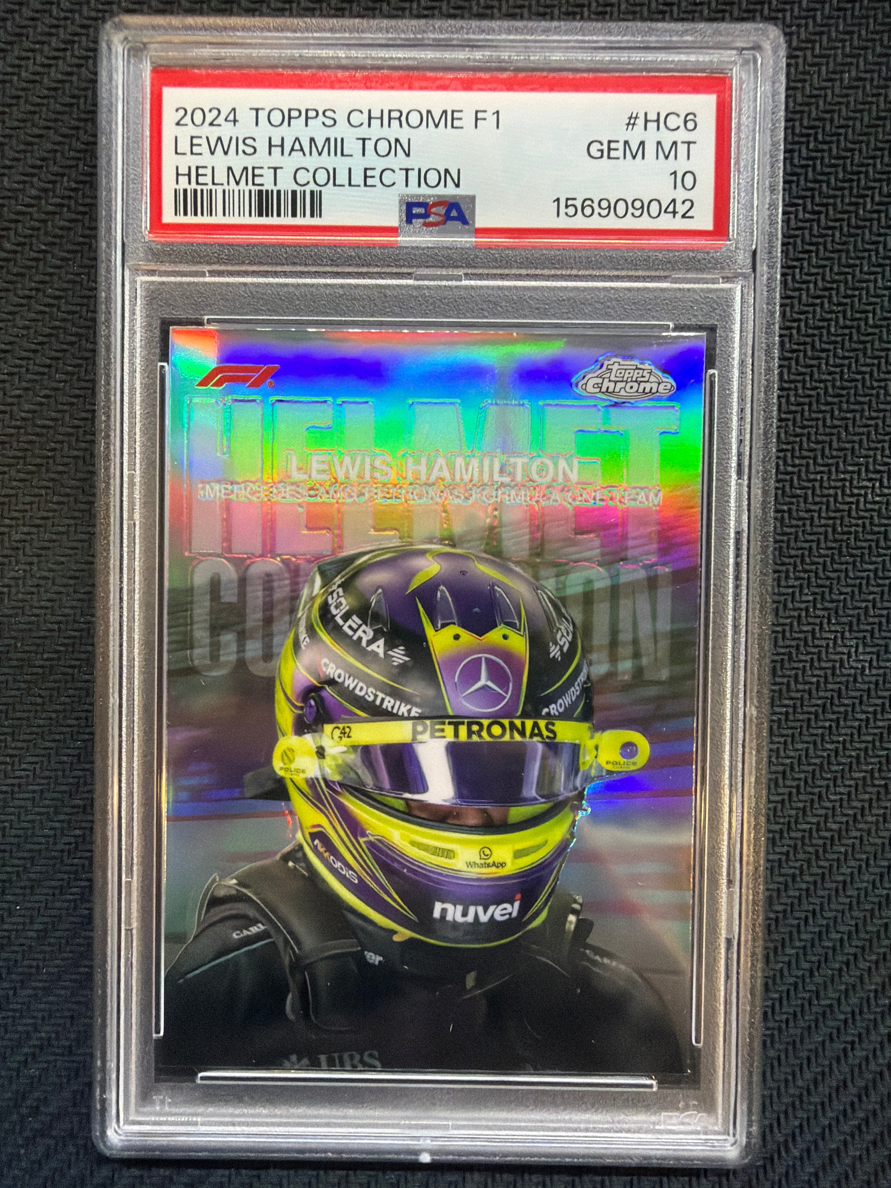 2024 Topps Chrome F1 Lewis Hamilton Helmet Collection #HC6 PSA 10
