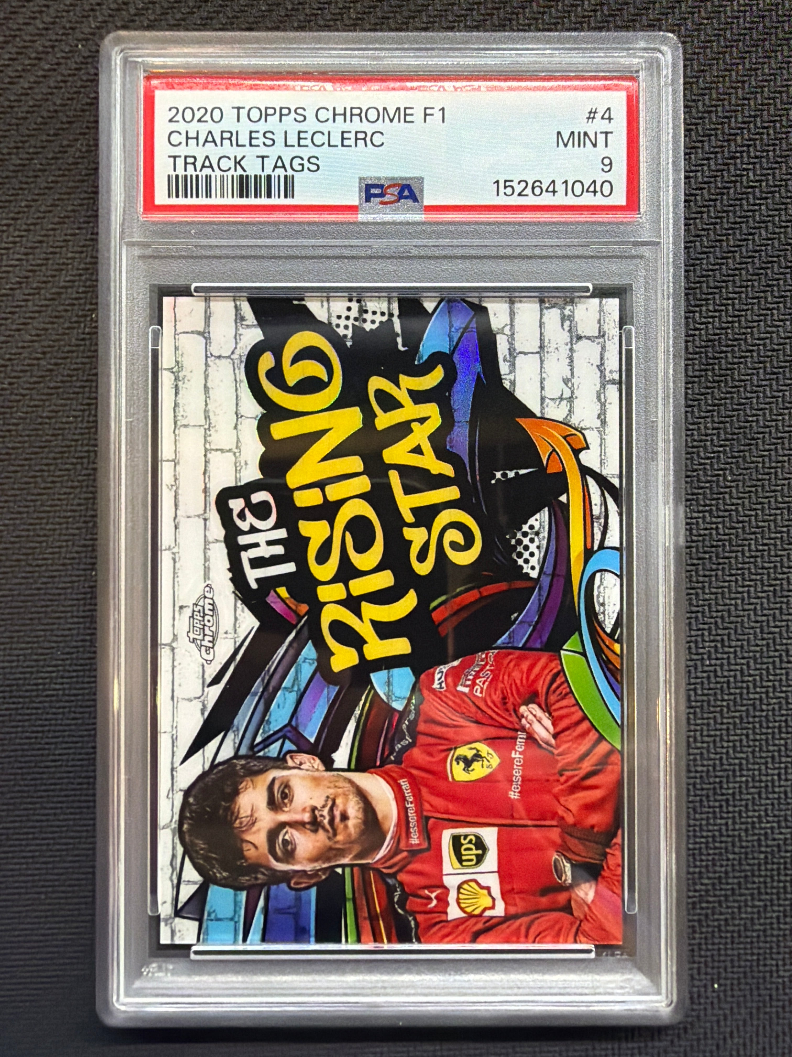 2020 Topps Chrome F1 Charles Leclerc Track Tags #4 PSA 9 Ferrari 040