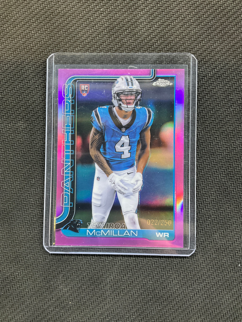 2025 Topps Chrome Tetairoa Mcmillan Pink /250 Panthers