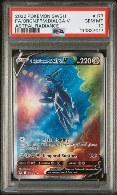 2022 Pokemon Astral Radiance Origin Forme Dialga V 177 PSA 10