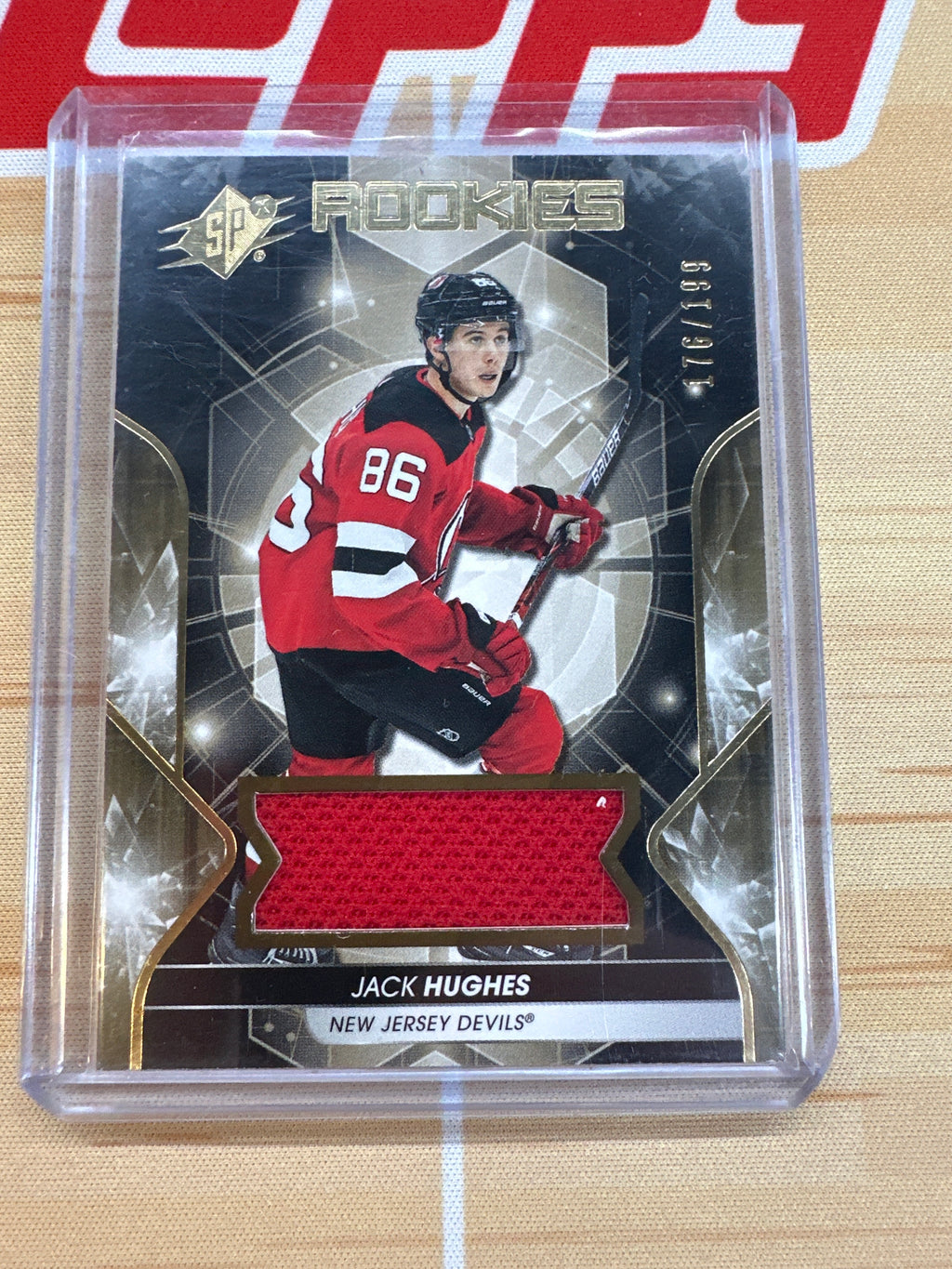 2020 Upper Deck SPx Jack Hughes Rookie Patch /199