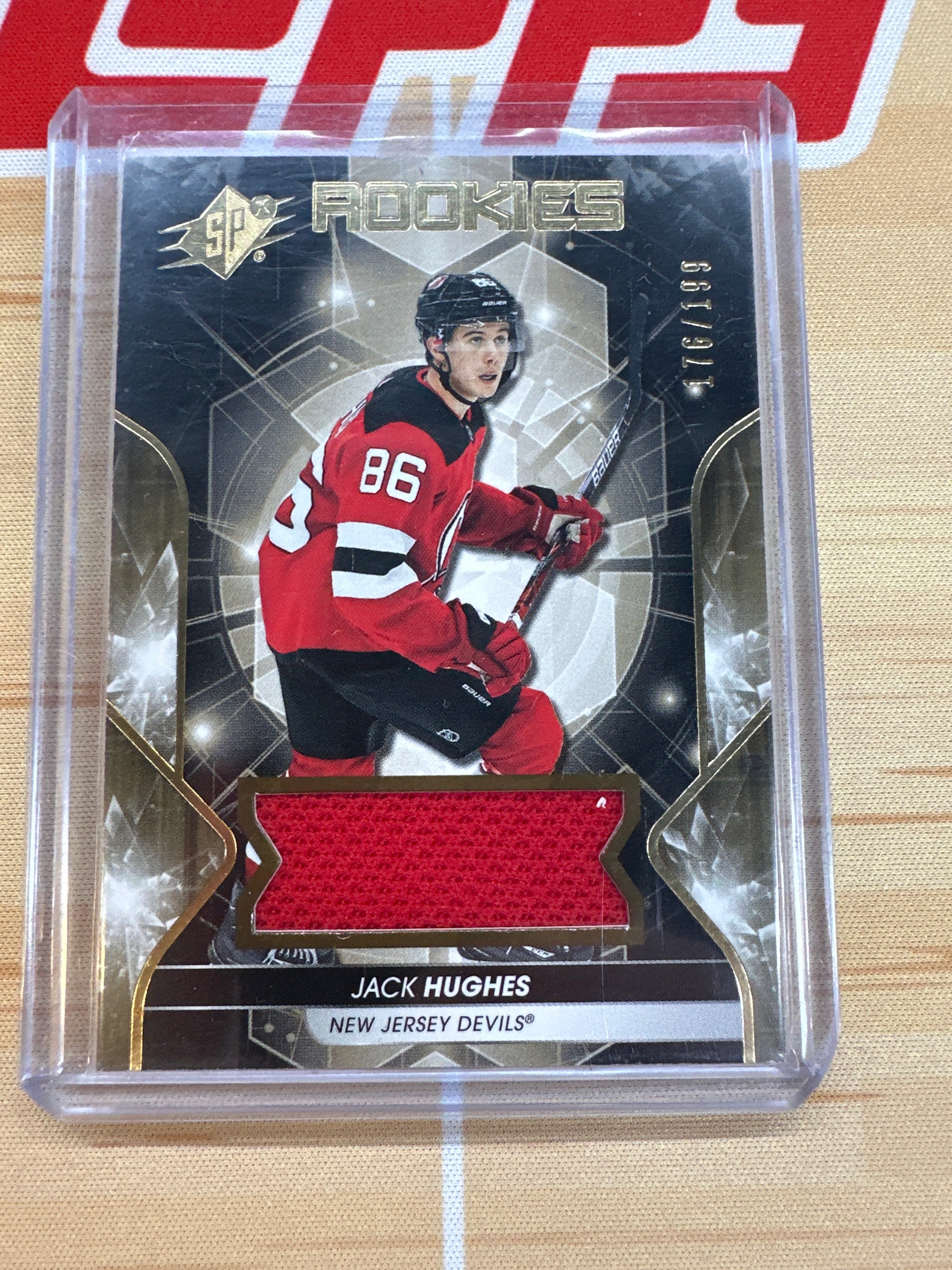 2020 Upper Deck SPx Jack Hughes Rookie Patch /199