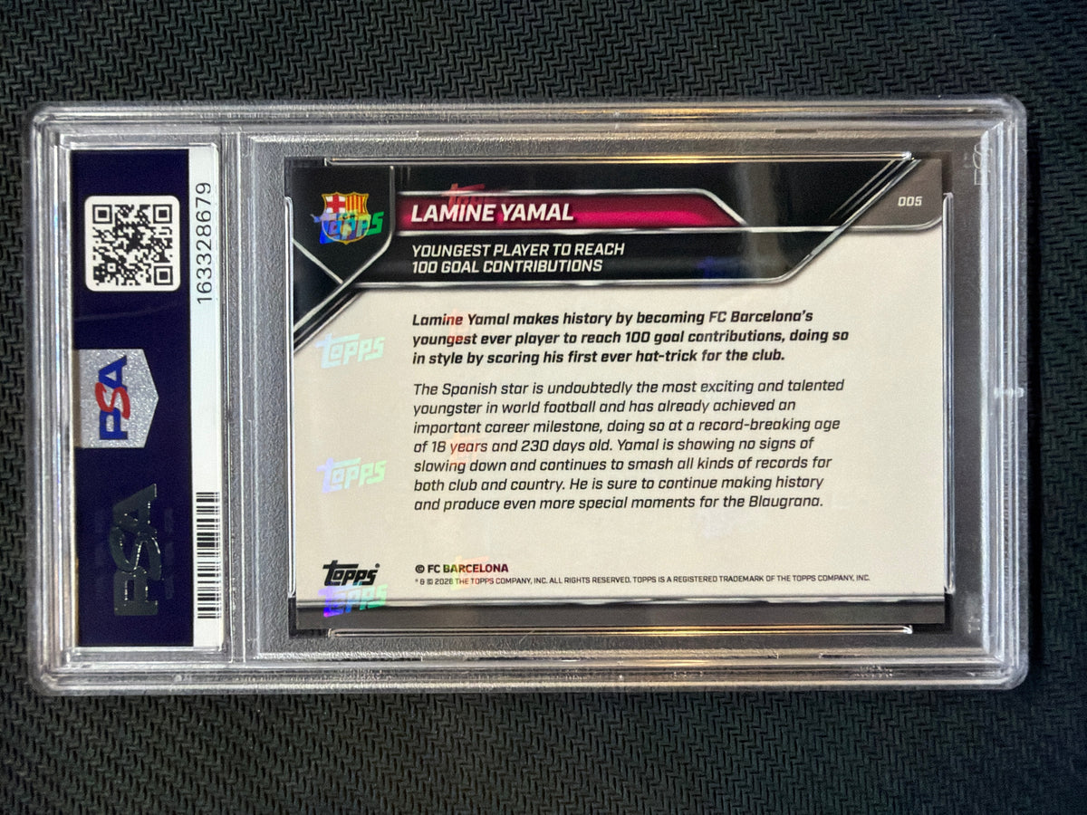 2025 Topps Now FC Barcelona Lamine Yamal #5 PSA 10 679