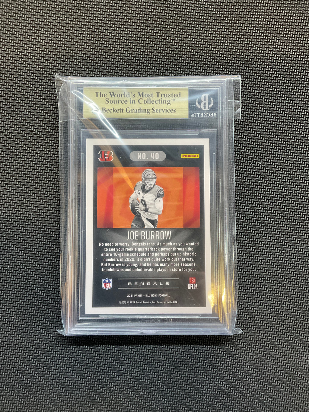 2021 Panini Illusions Joe Burrown Green BGS 9.5