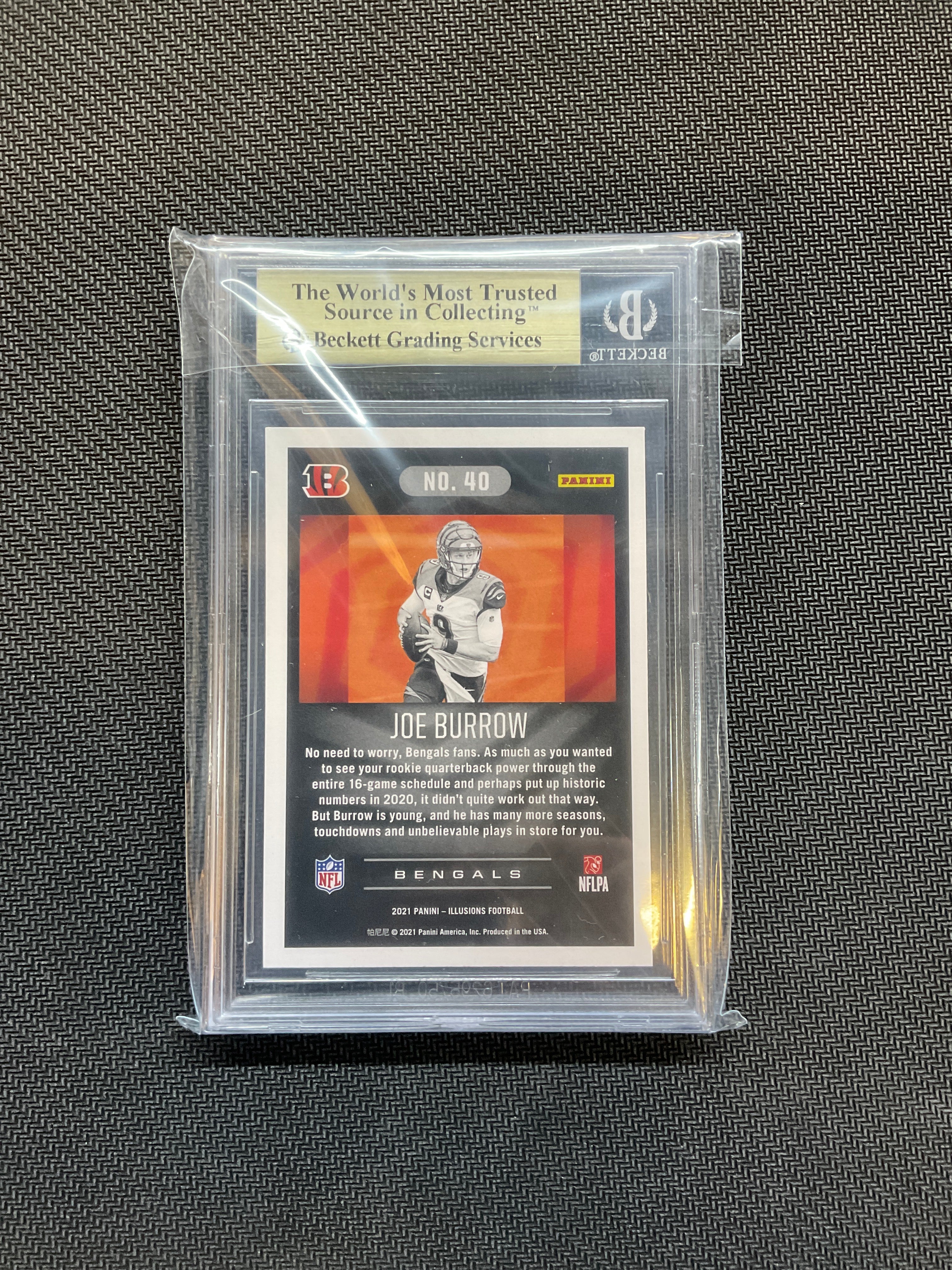 2021 Panini Illusions Joe Burrown Green BGS 9.5