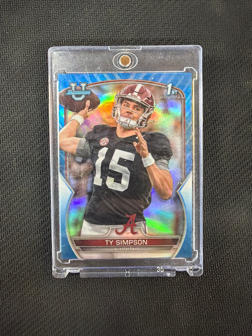 2022 Boman U Ty Simpson Blue /199 1st Alabama