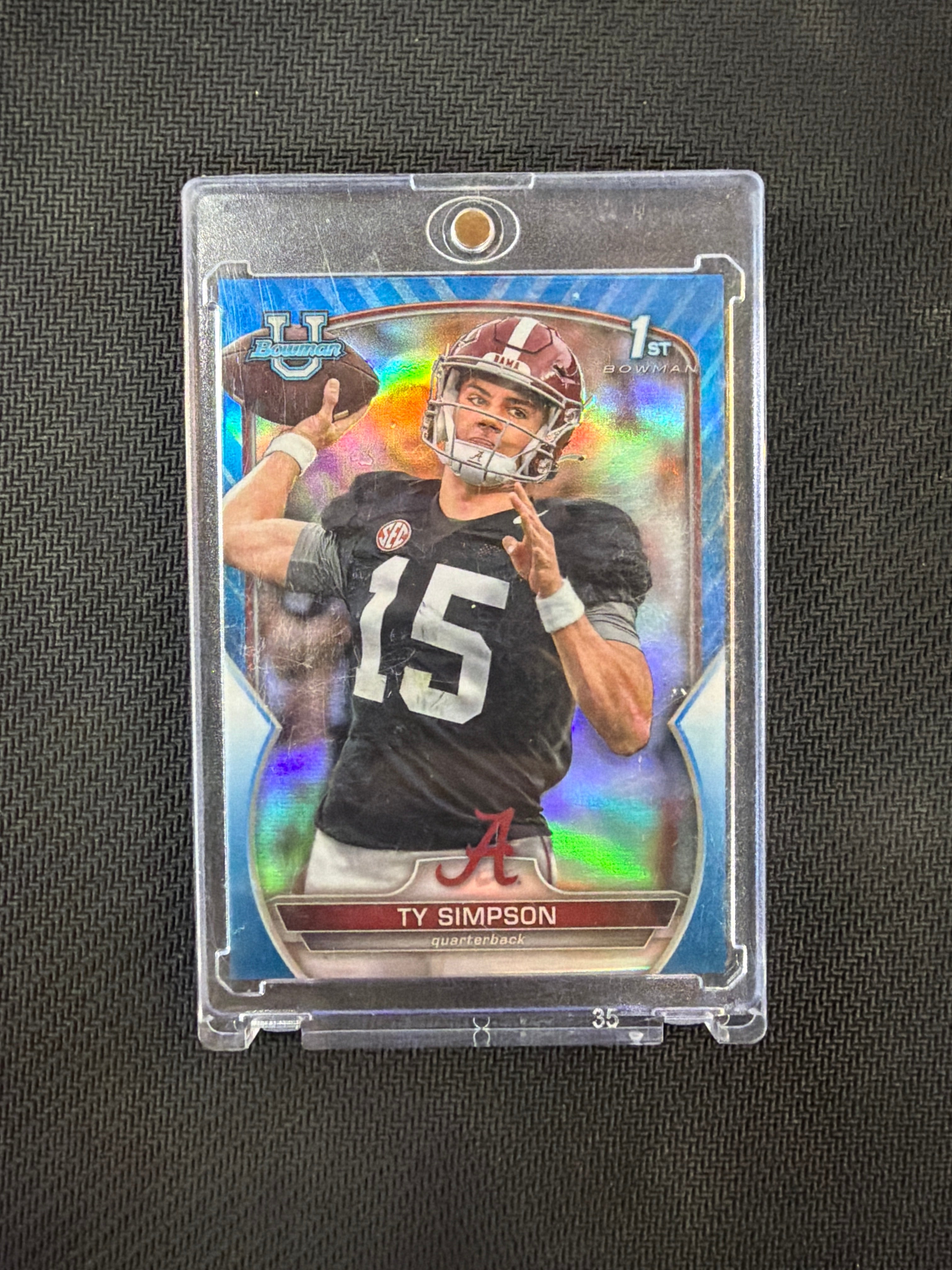 2022 Boman U Ty Simpson Blue /199 1st Alabama
