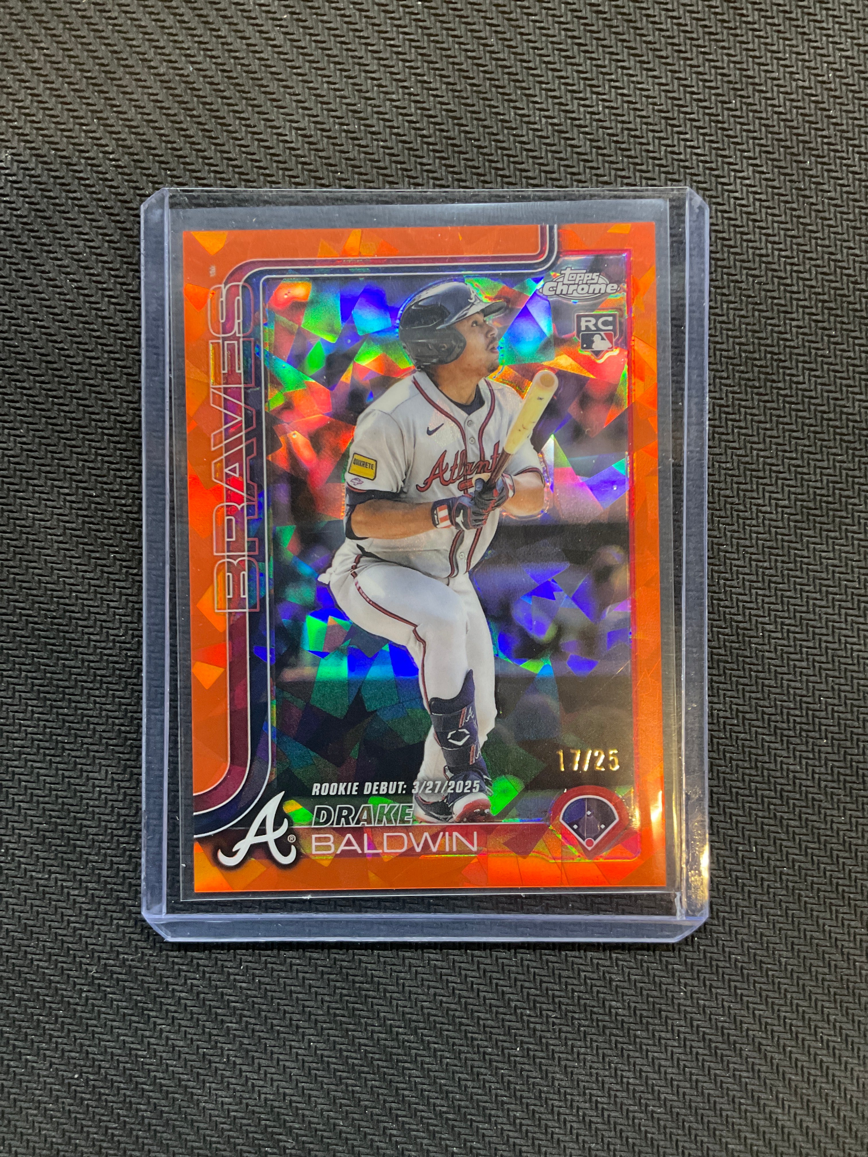 2025 Topps Chrome Update Drake Baldwin Orange /25 Rookie Braves