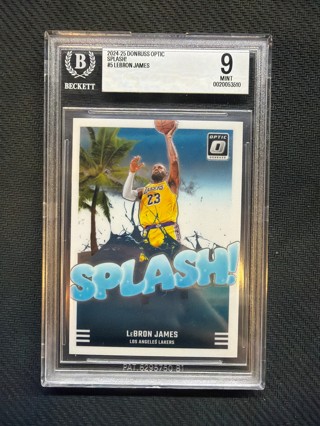 2024 Donruss Optic Lebron James Splash! BGS 9 Lakers