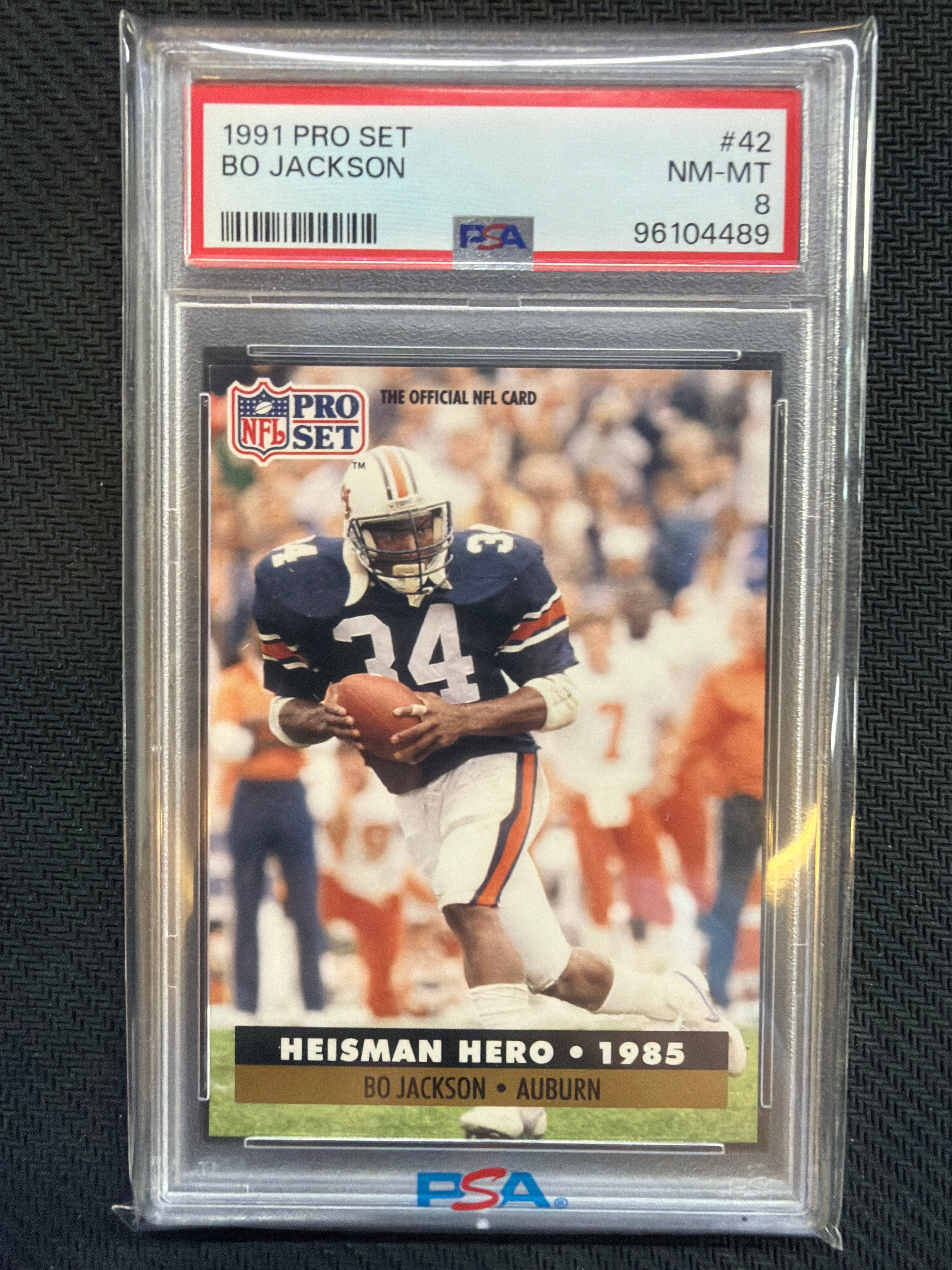 1991 Pro Set Bo Jackson #42 PSA 8 Auburn
